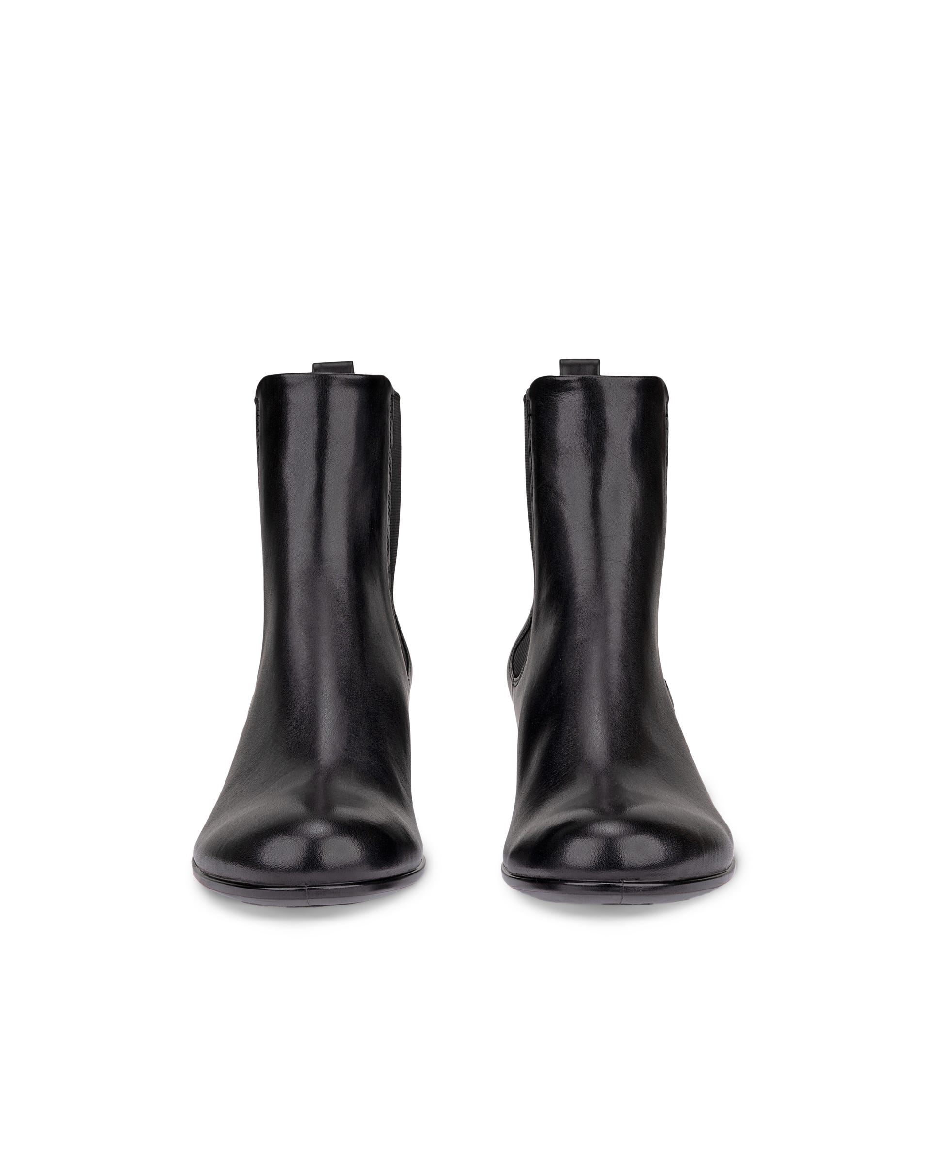 Women's ECCO® Dress Classic 35 Leather Chelsea Heeled Boot - Black - Front pair