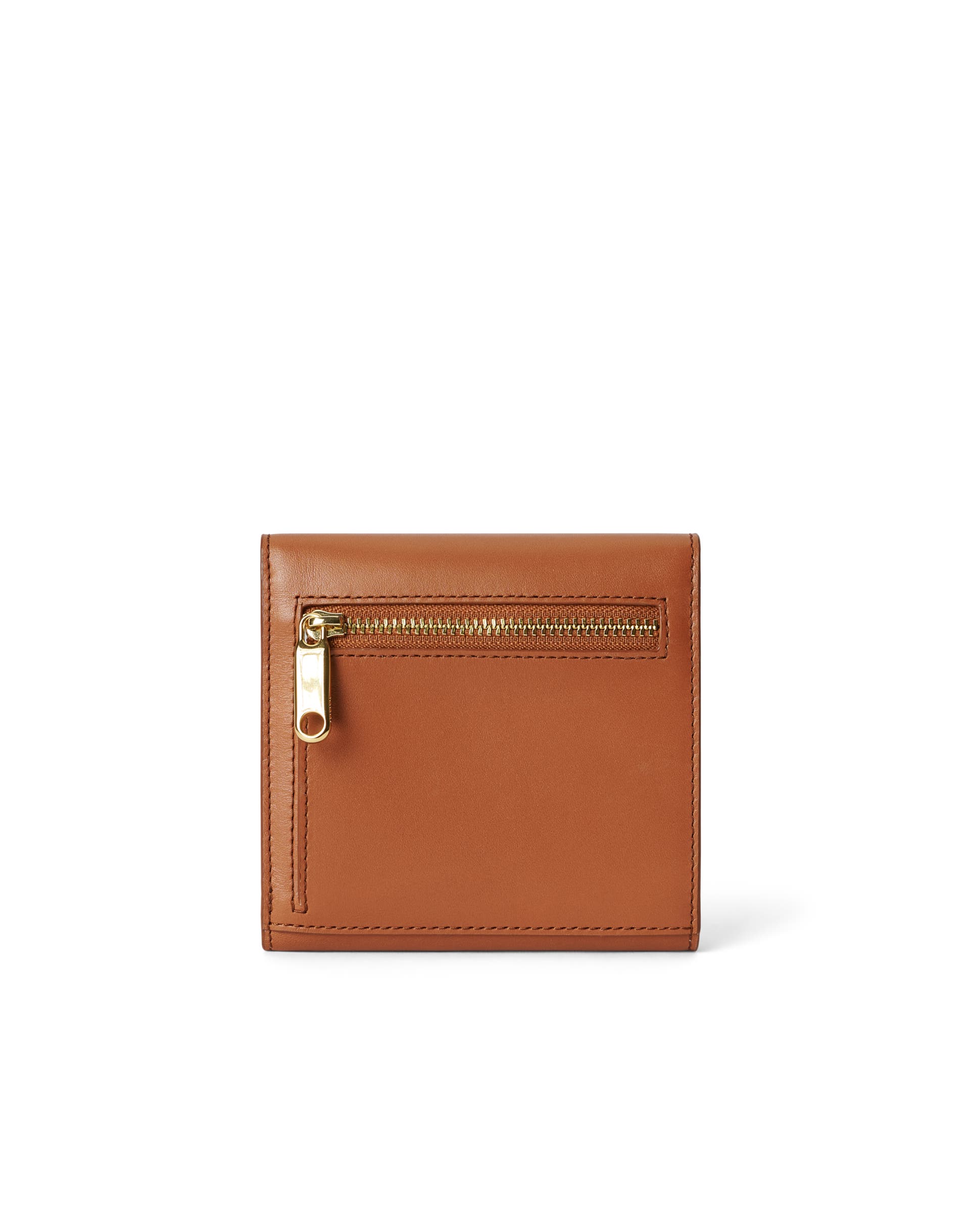 Skórzany portfel ECCO® Wallet - Brązowy - Back