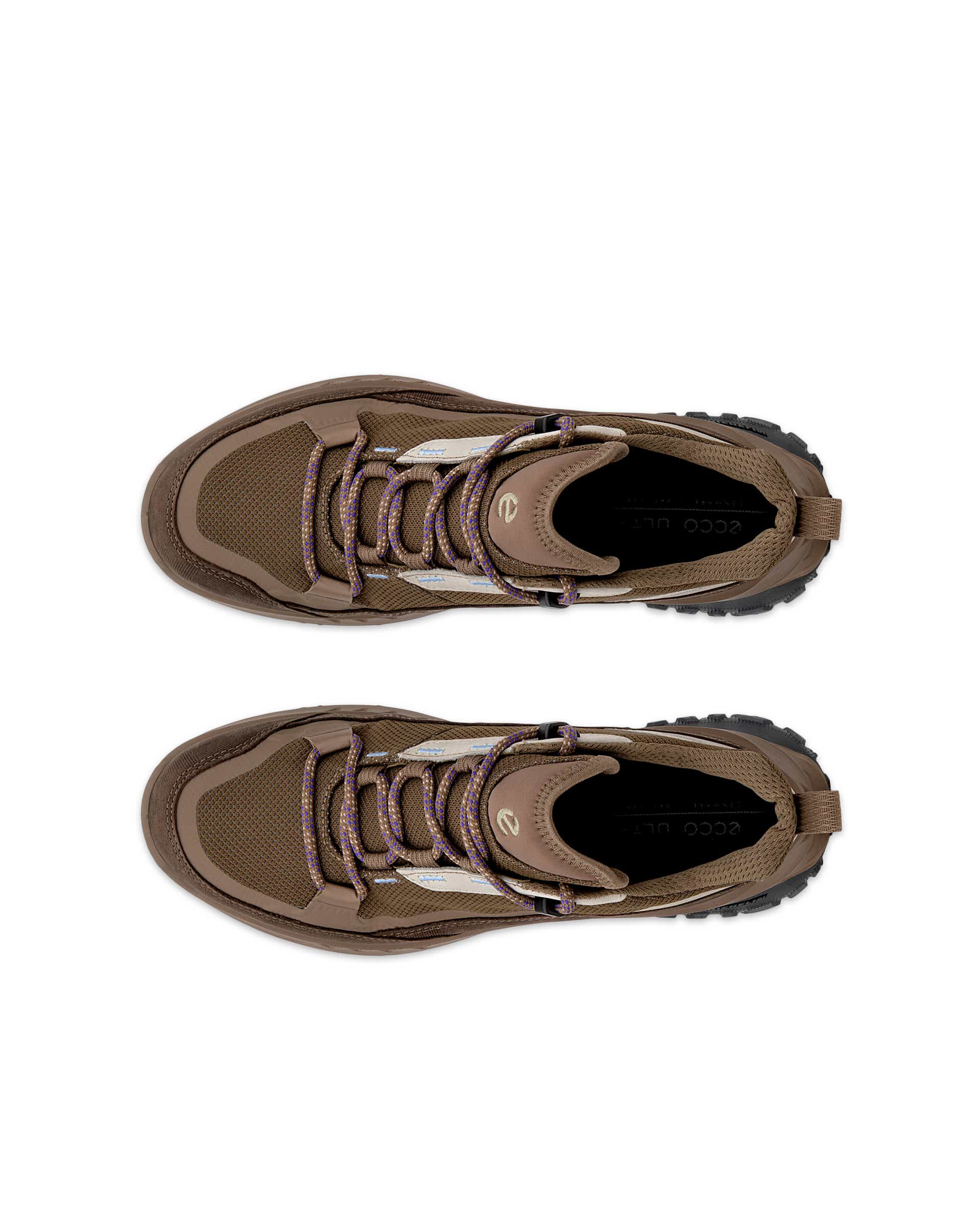 Dámská nubuková voděodolná turistická obuv ECCO® ULT-TRN Low  - Hnědá - Top left pair