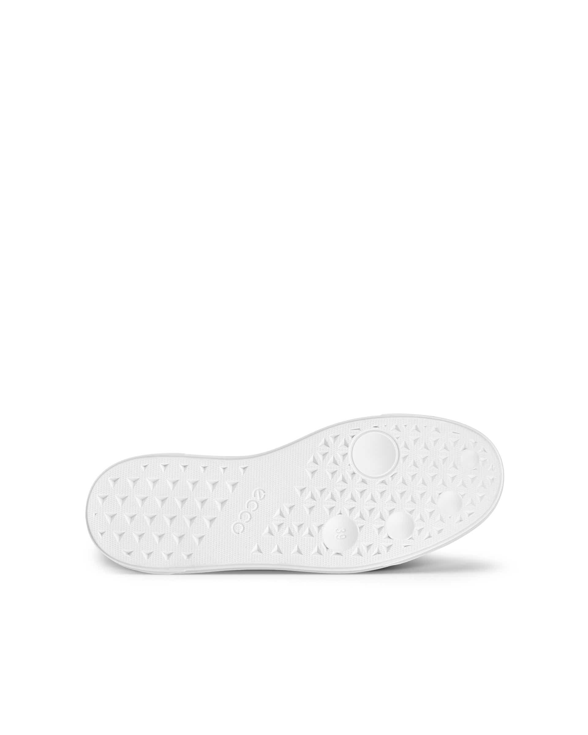 Women's ECCO® Street Platform Leather Platform Sneaker - White - Sole