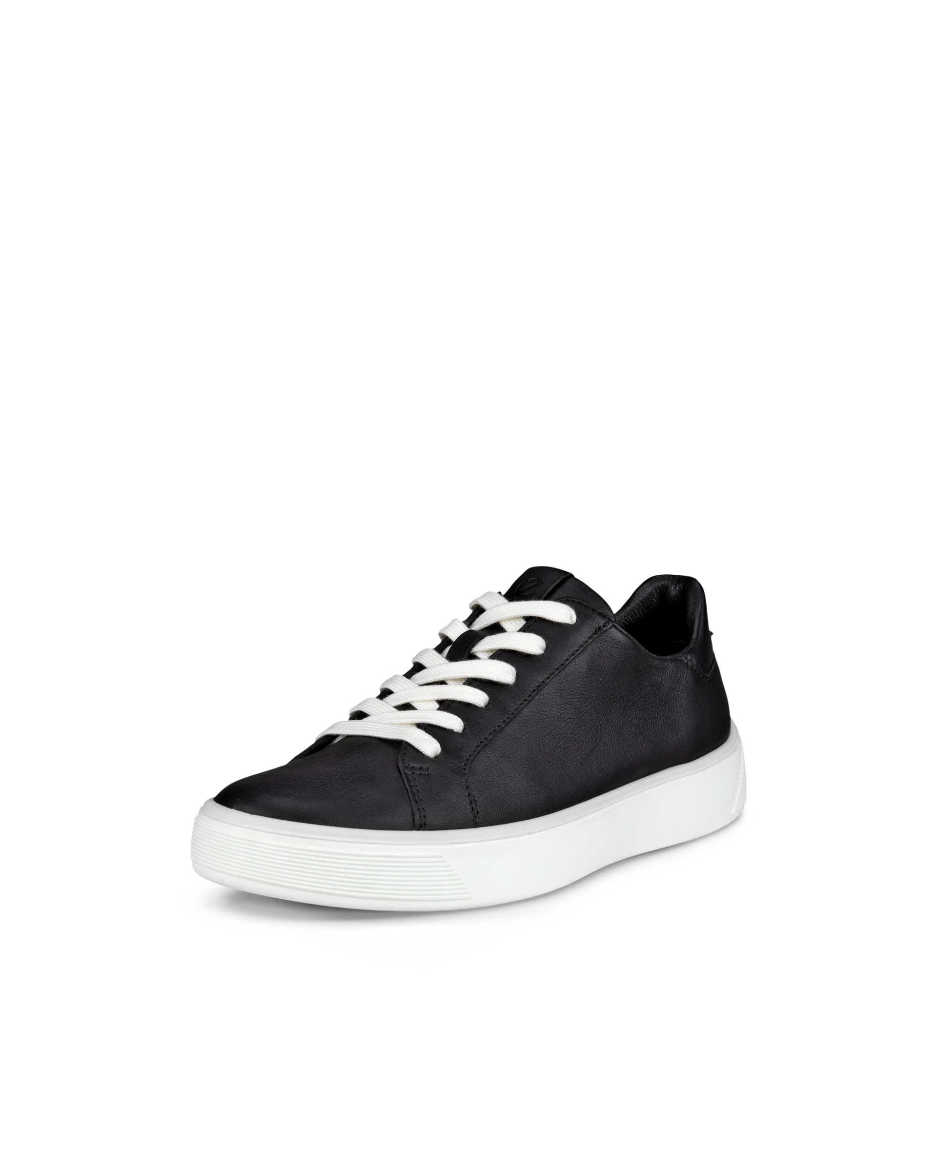 ECCO® Street Tray baskets en cuir pour femme - Noir - Main