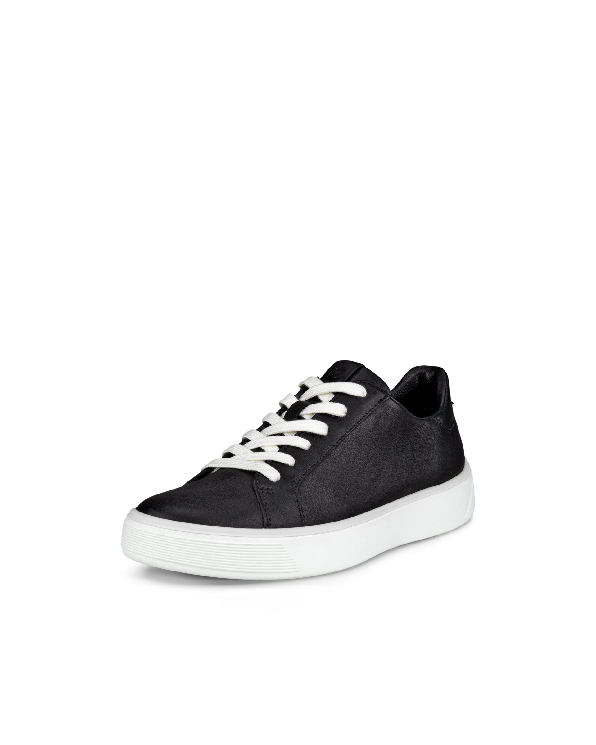 ECCO® Street Tray női bőr sneaker - Fekete - Main