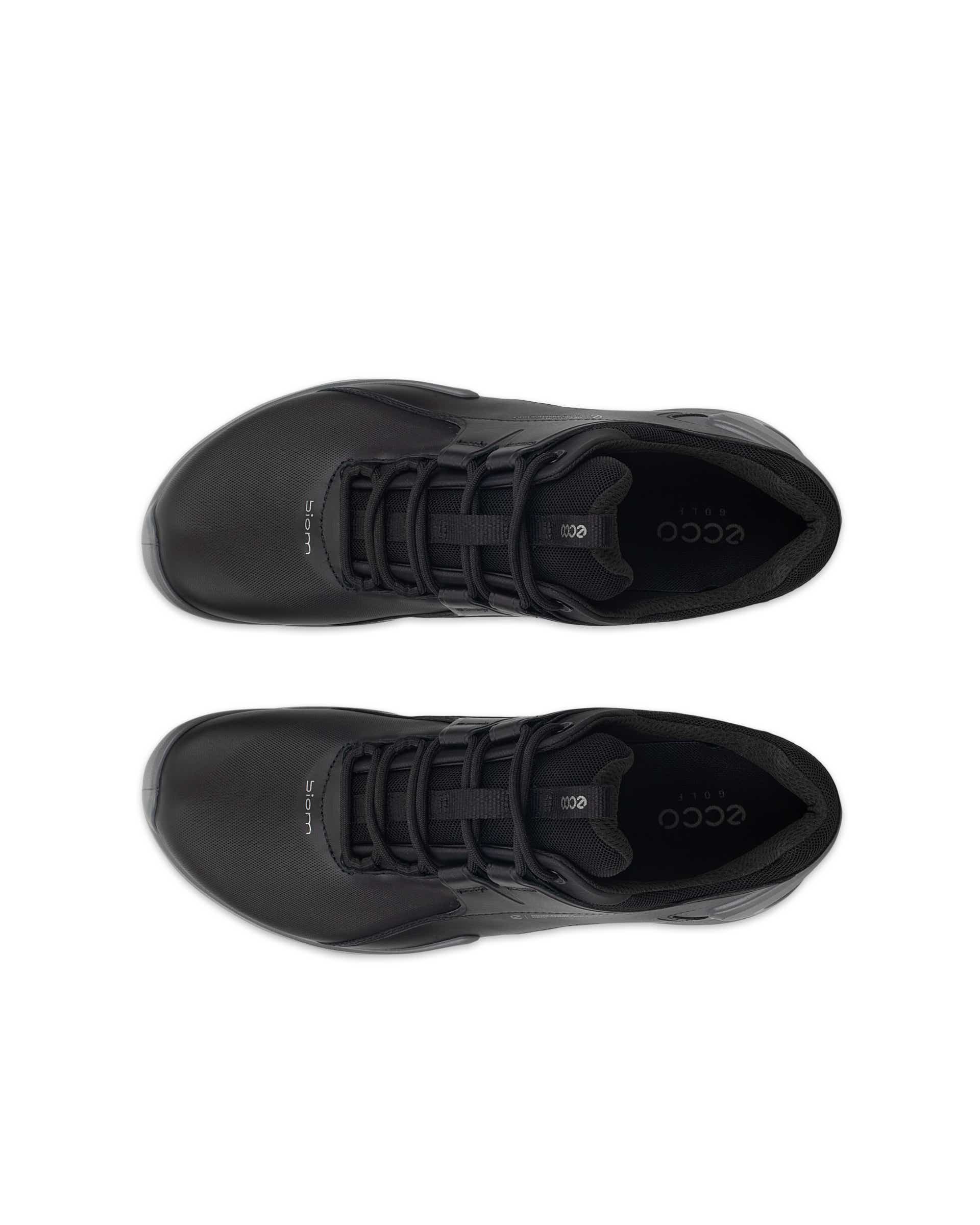ECCO Men Biom® Tour Lace Golf Shoes - Black - Top left pair