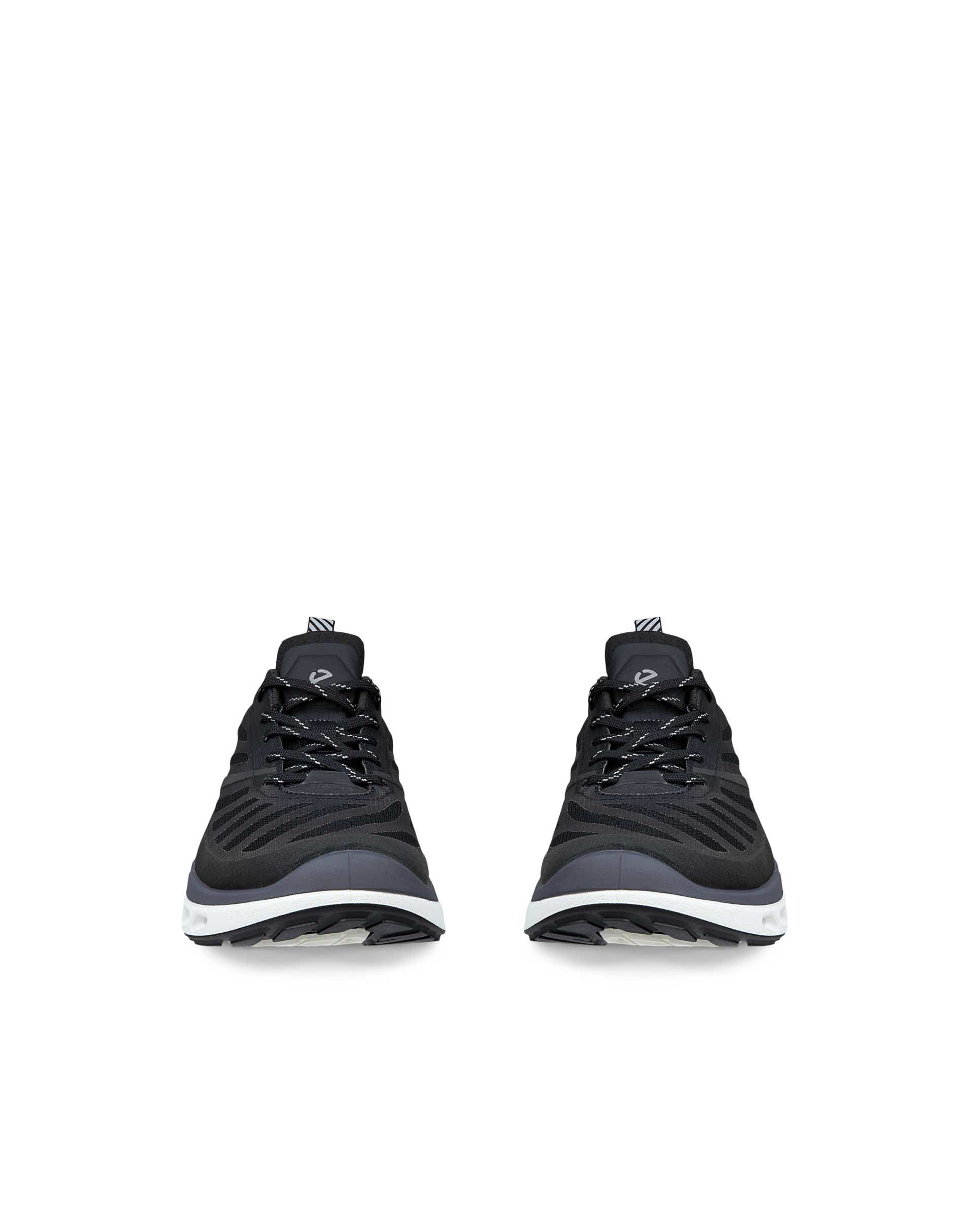 ECCO BIOM 720 WOMEN ウィメンズ レザースニーカー - ブラック - Front pair