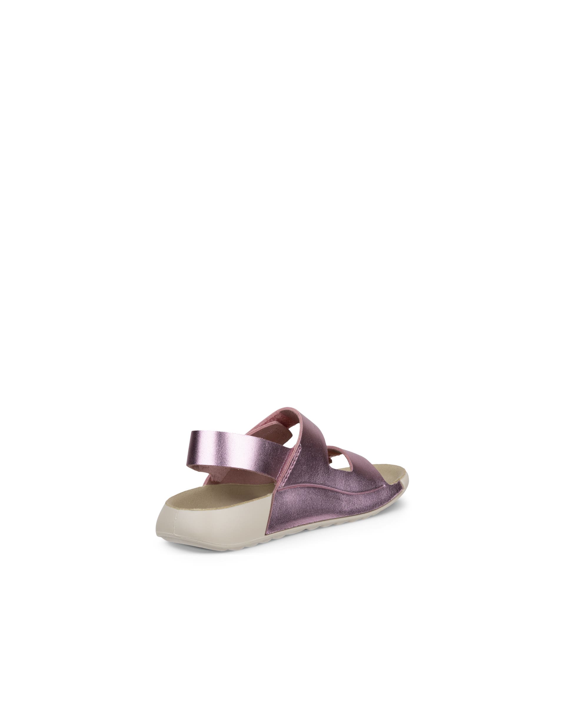 Kids' ECCO® Cozmo Leather Two Strap Sandal - Pink - Back