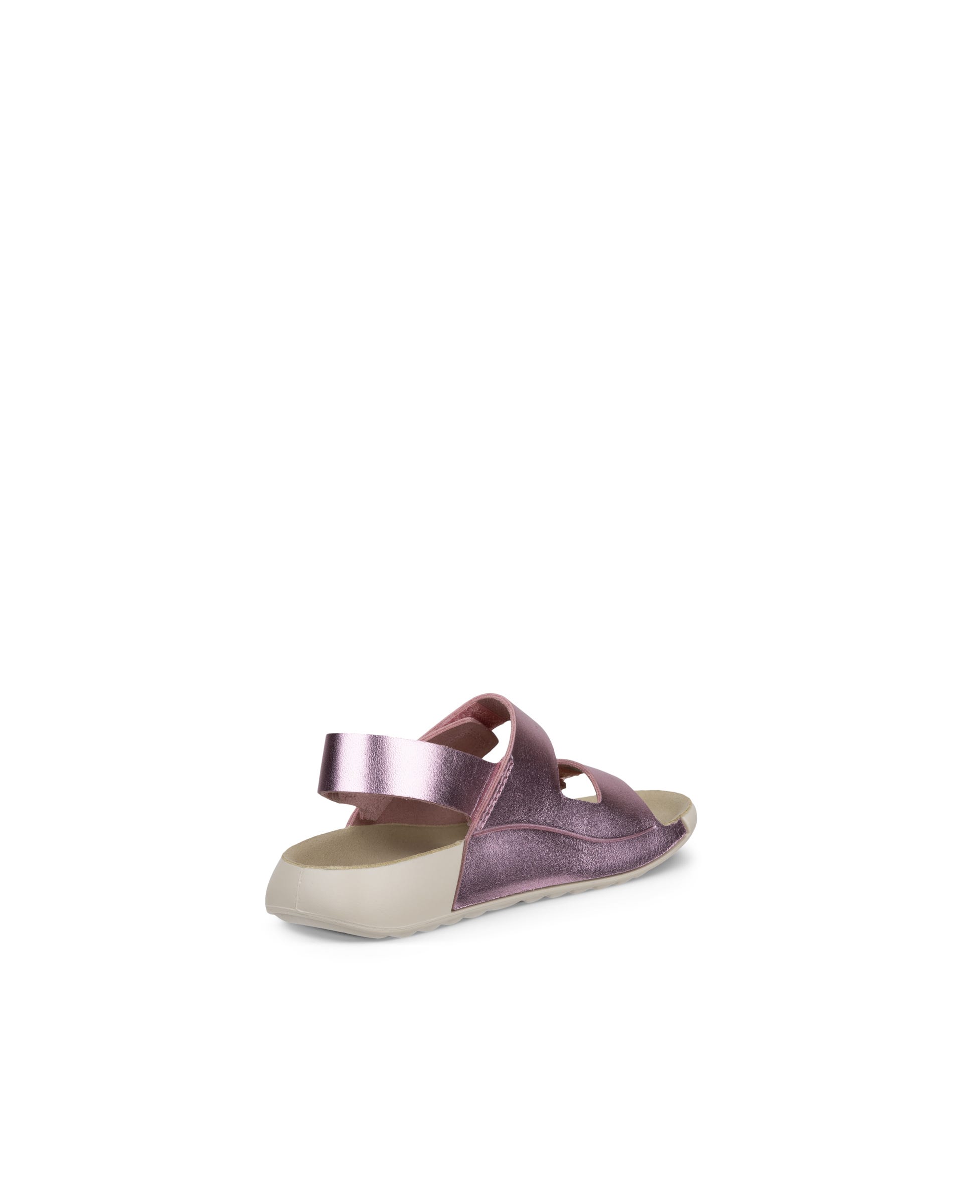 Kids' ECCO® Cozmo Leather Two Strap Sandal - Pink - Back