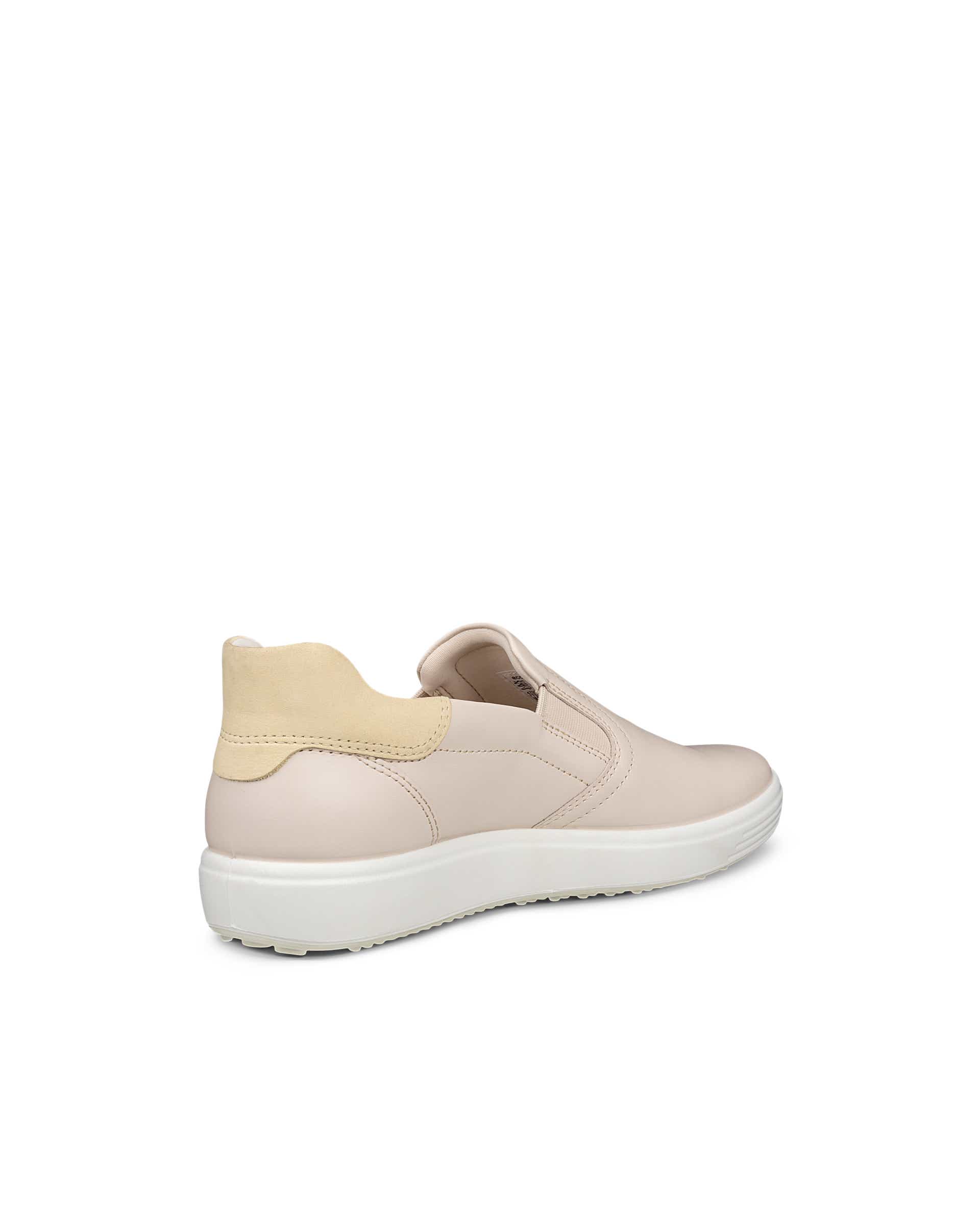 ECCO ゴルフ スニーカー ベージュ 43 ECCO SOFT 7 SLIP ON Women ウィメンズ レザースニーカー | ベージュ