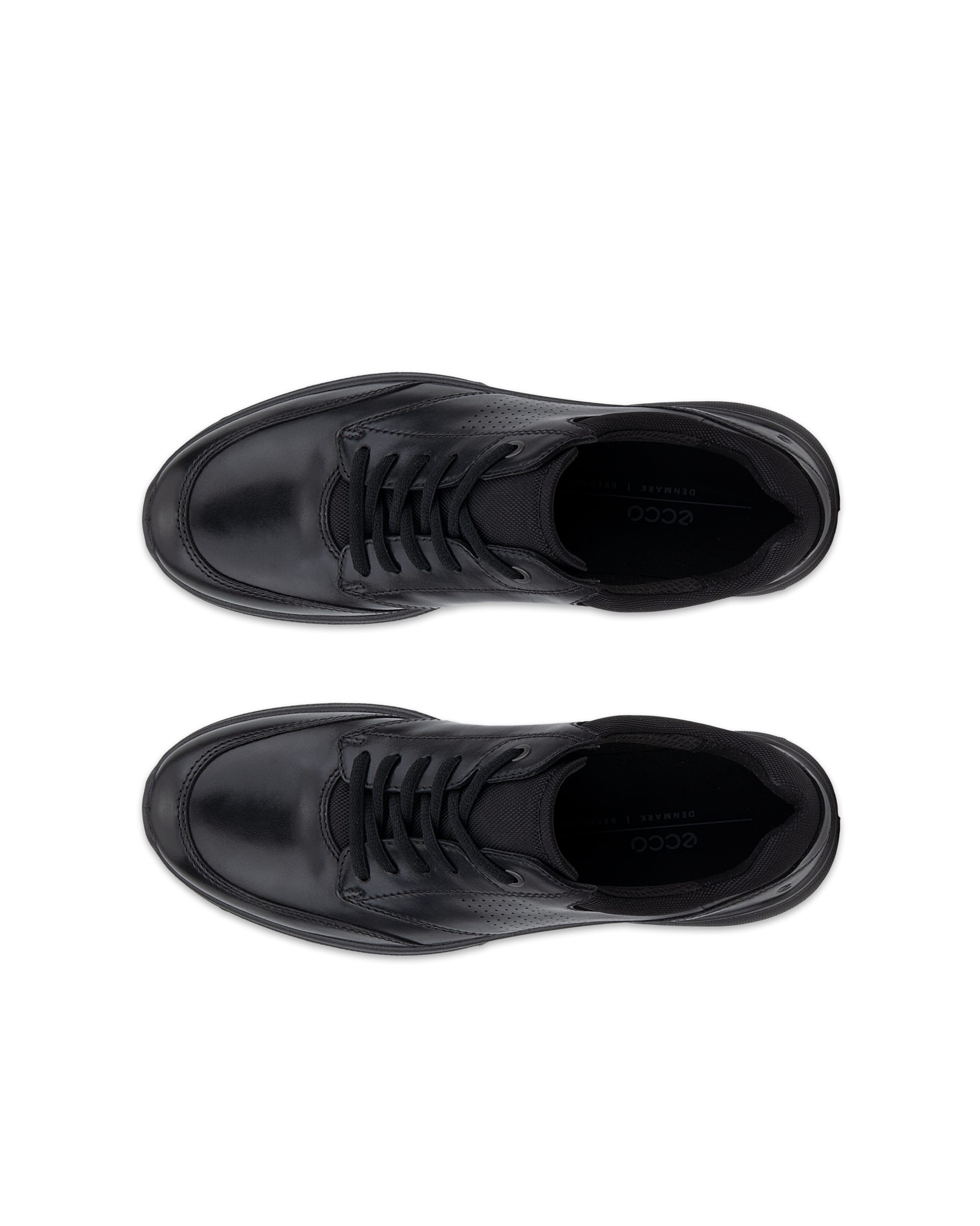 Men's ECCO® Irving Leather Lace-Up Shoe - Black - Top left pair