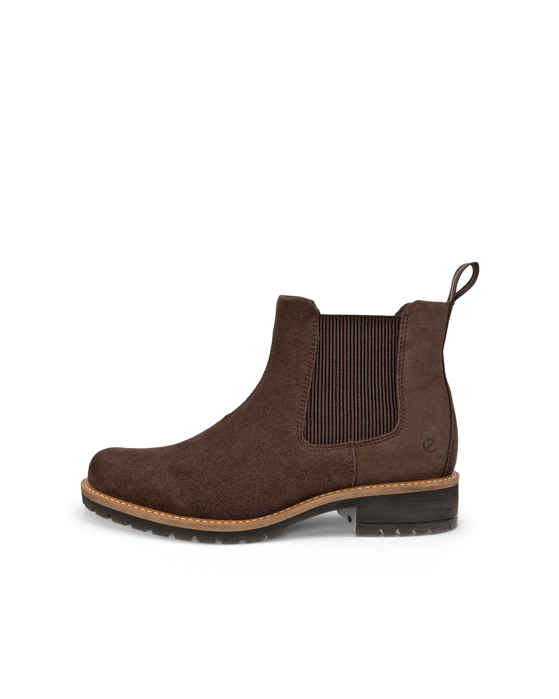 ECCO® ELAINA dames suède Chelsea boot - Bruin - Outside
