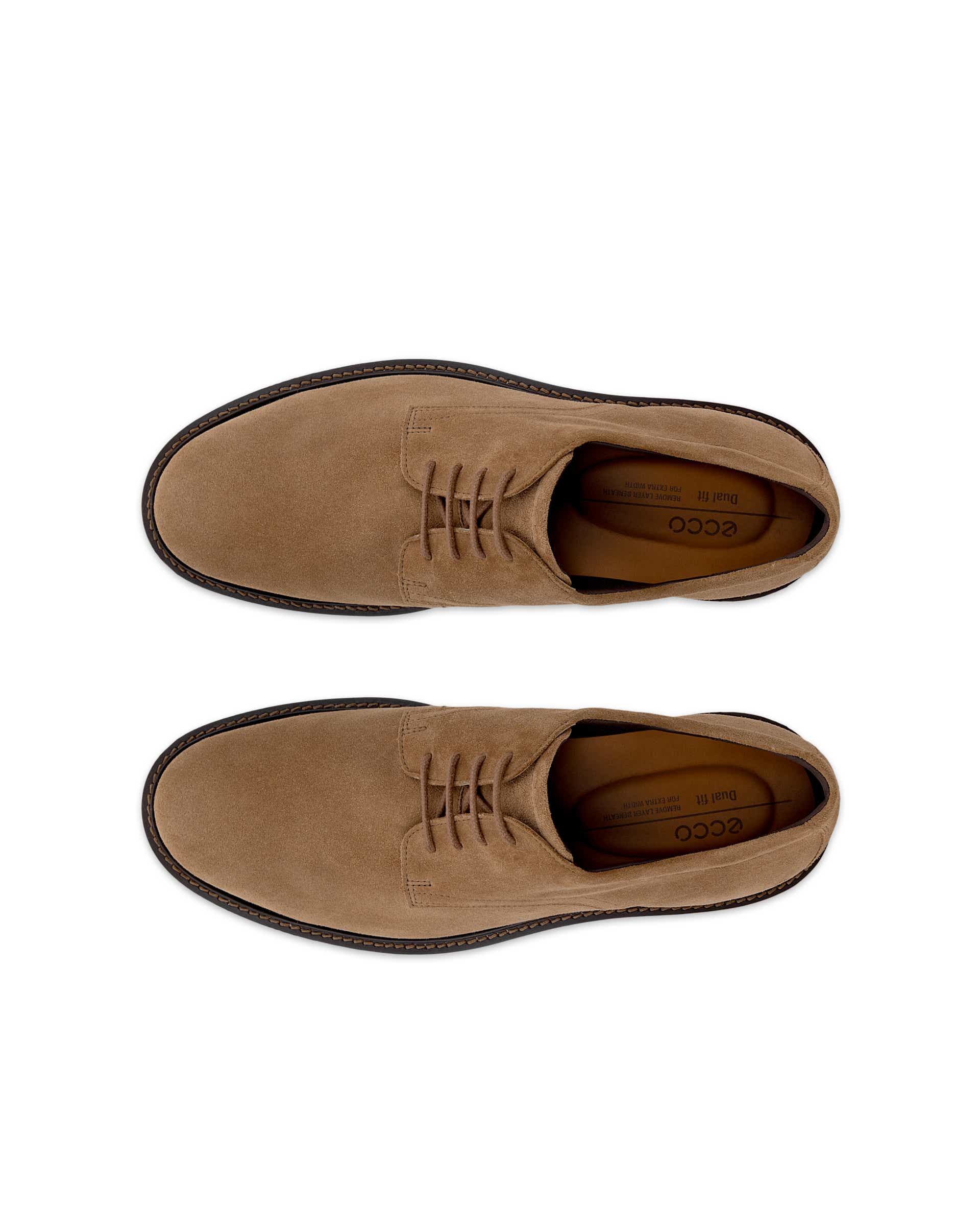 ECCO® METROPOLE LONDON Herren Derbyschuh aus Veloursleder - Braun - Top left pair