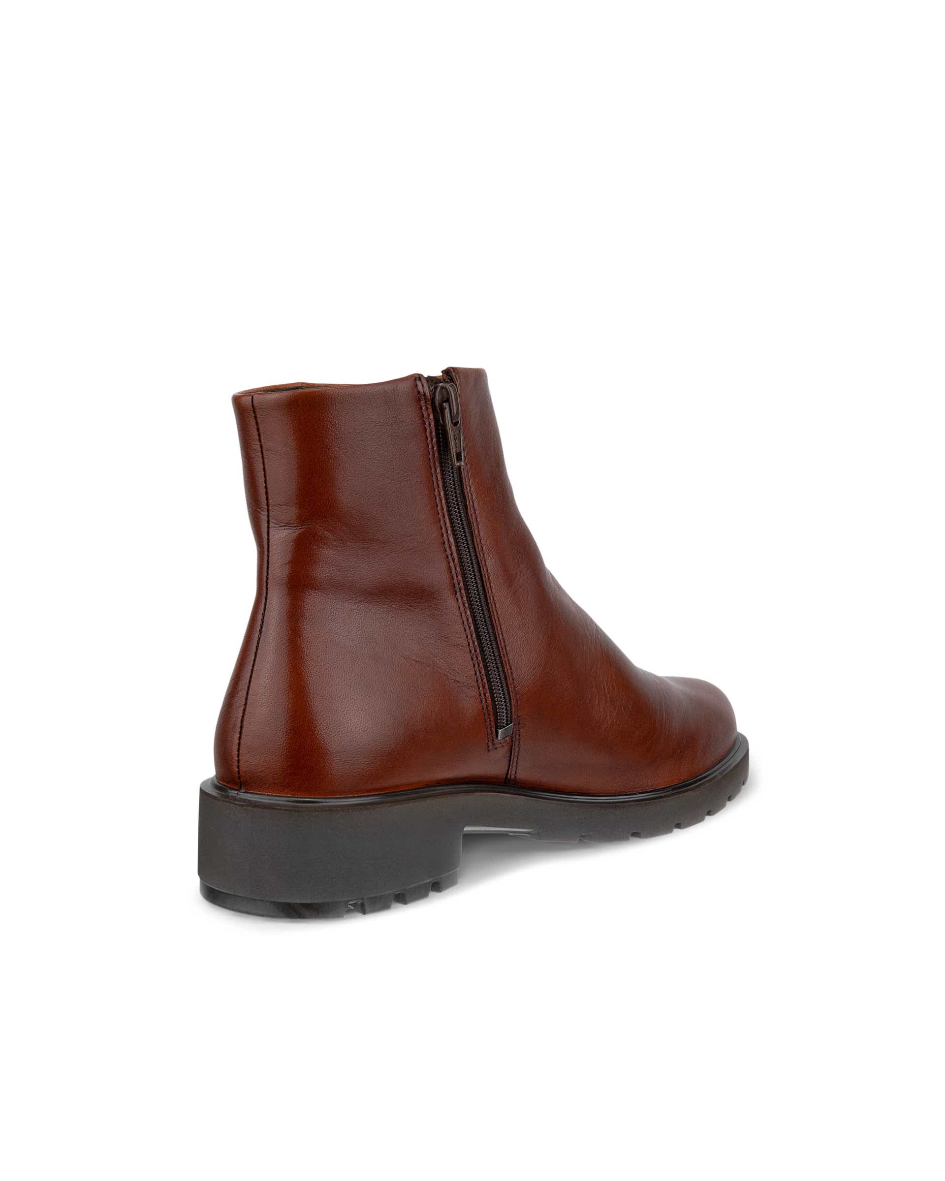 Women's ECCO® METROPOLE VIENNA Leather Mid-Cut Boot - Brown - Back