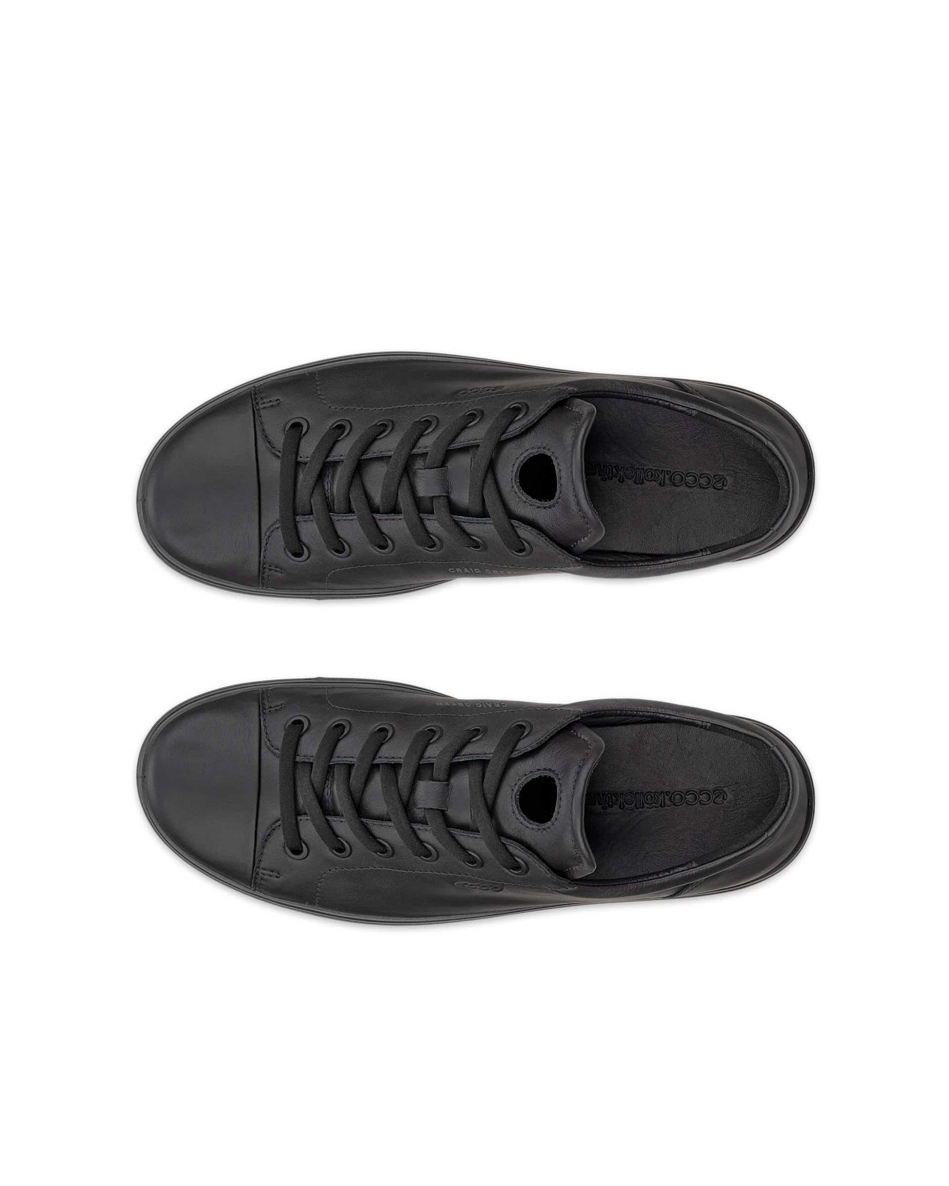 ECCO® SOFT CLASSIC sneakers i læder til damer - Sort - Top left pair