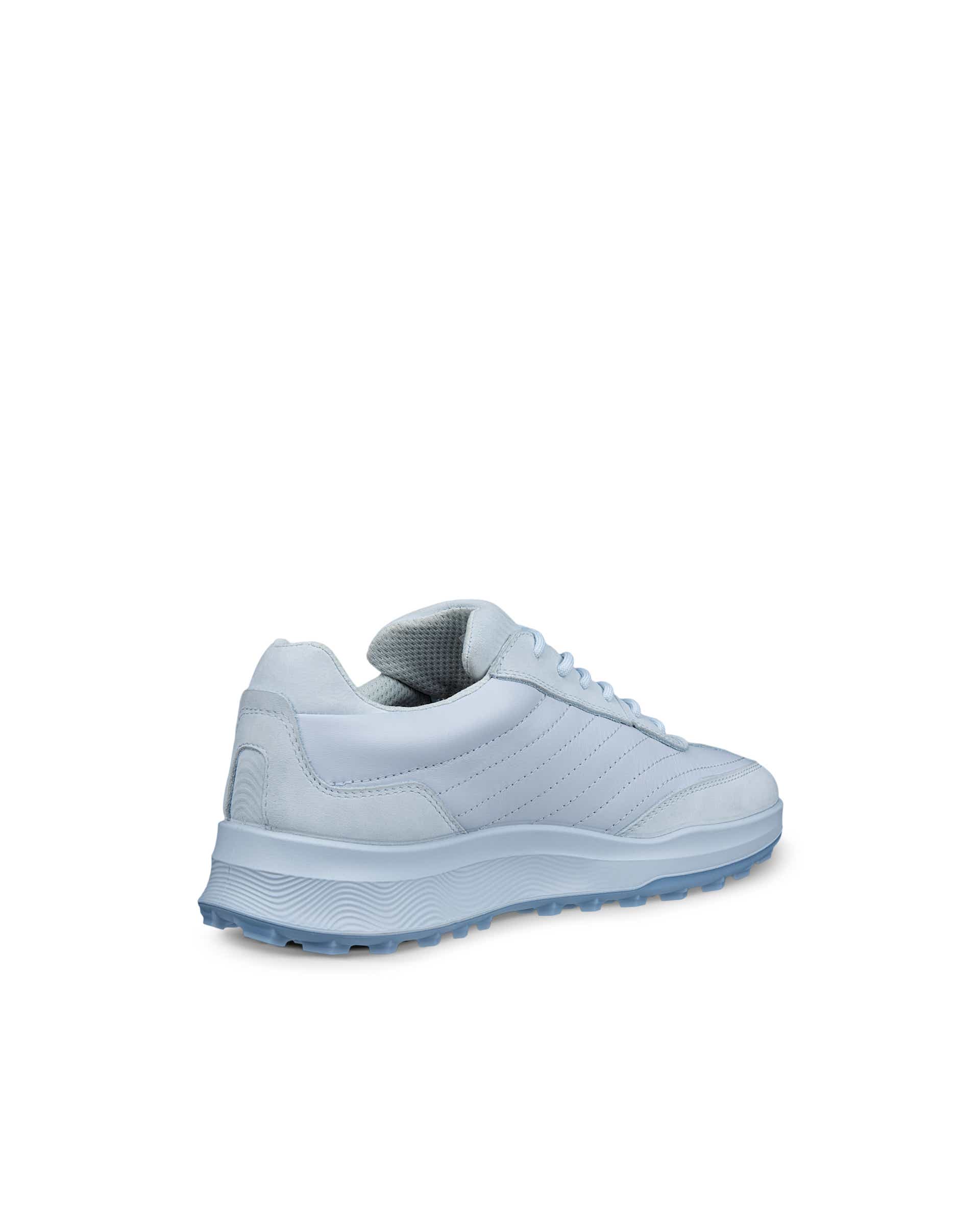 Women's ECCO® Golf Street Vibe Leather Waterproof Golf Shoe - Blue - Back