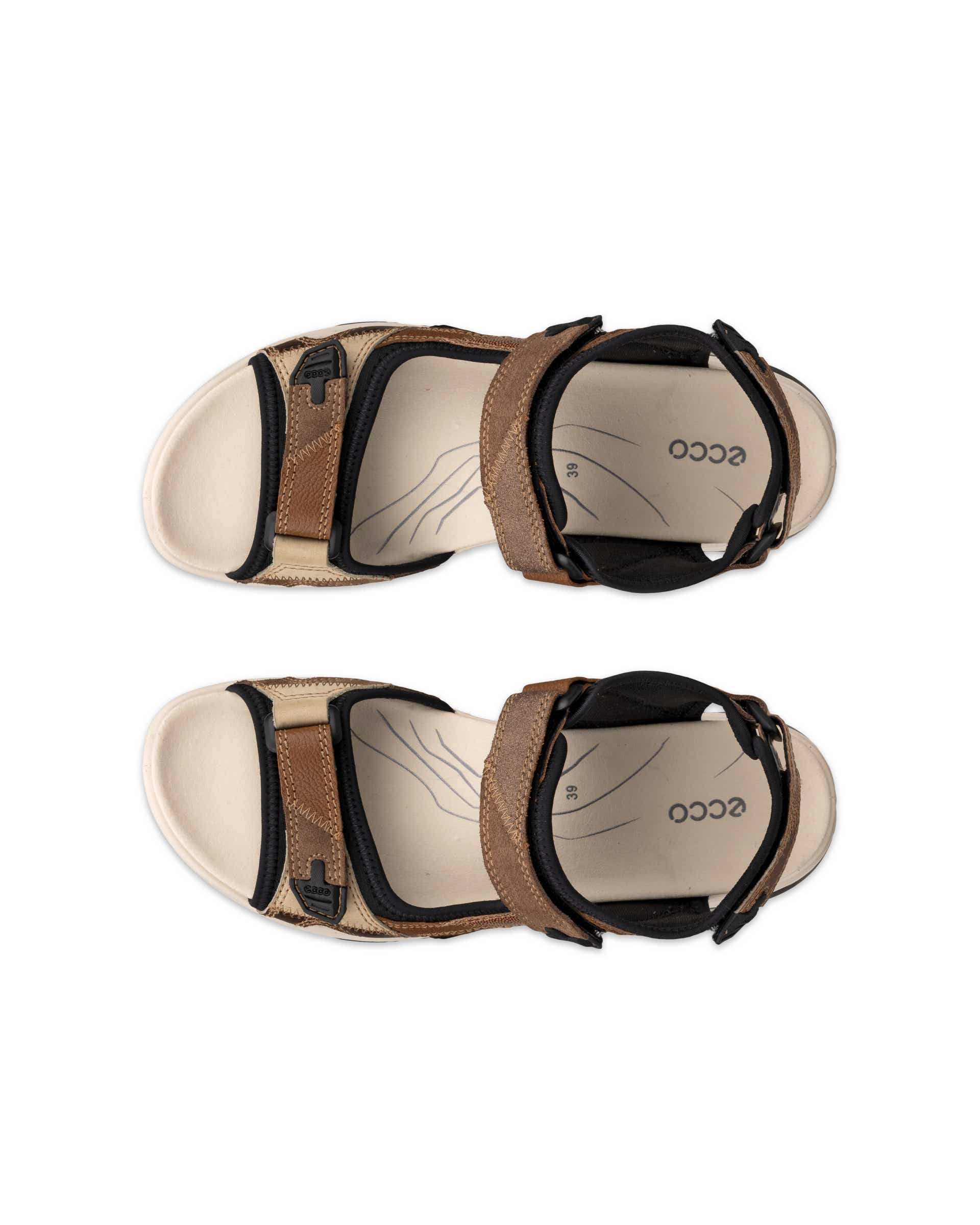 Dámské semišové turistické sandály ECCO® OFFROAD - Hnědá - Top left pair