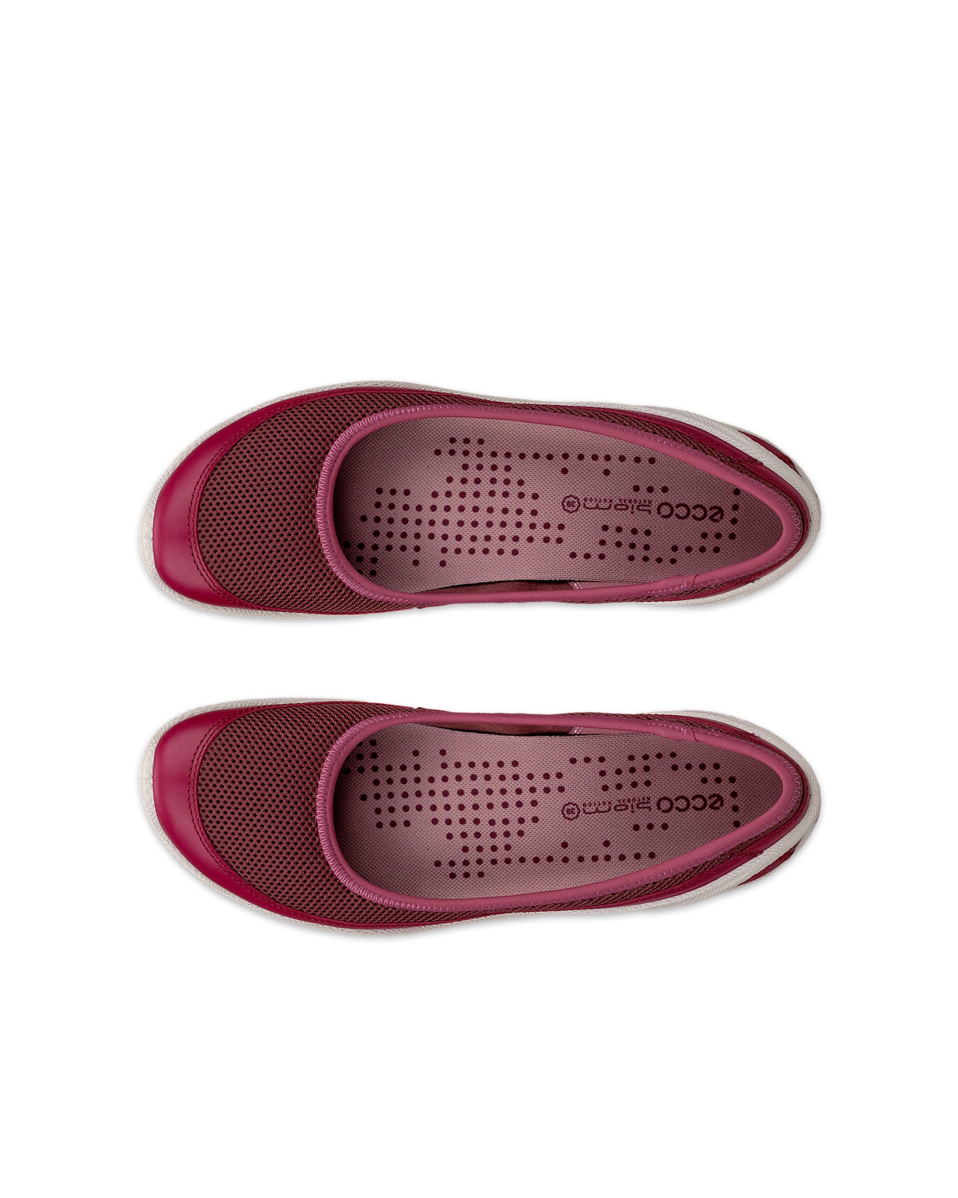 Women's ECCO® Biom Lite Textile Ballerina - Red - Top left pair