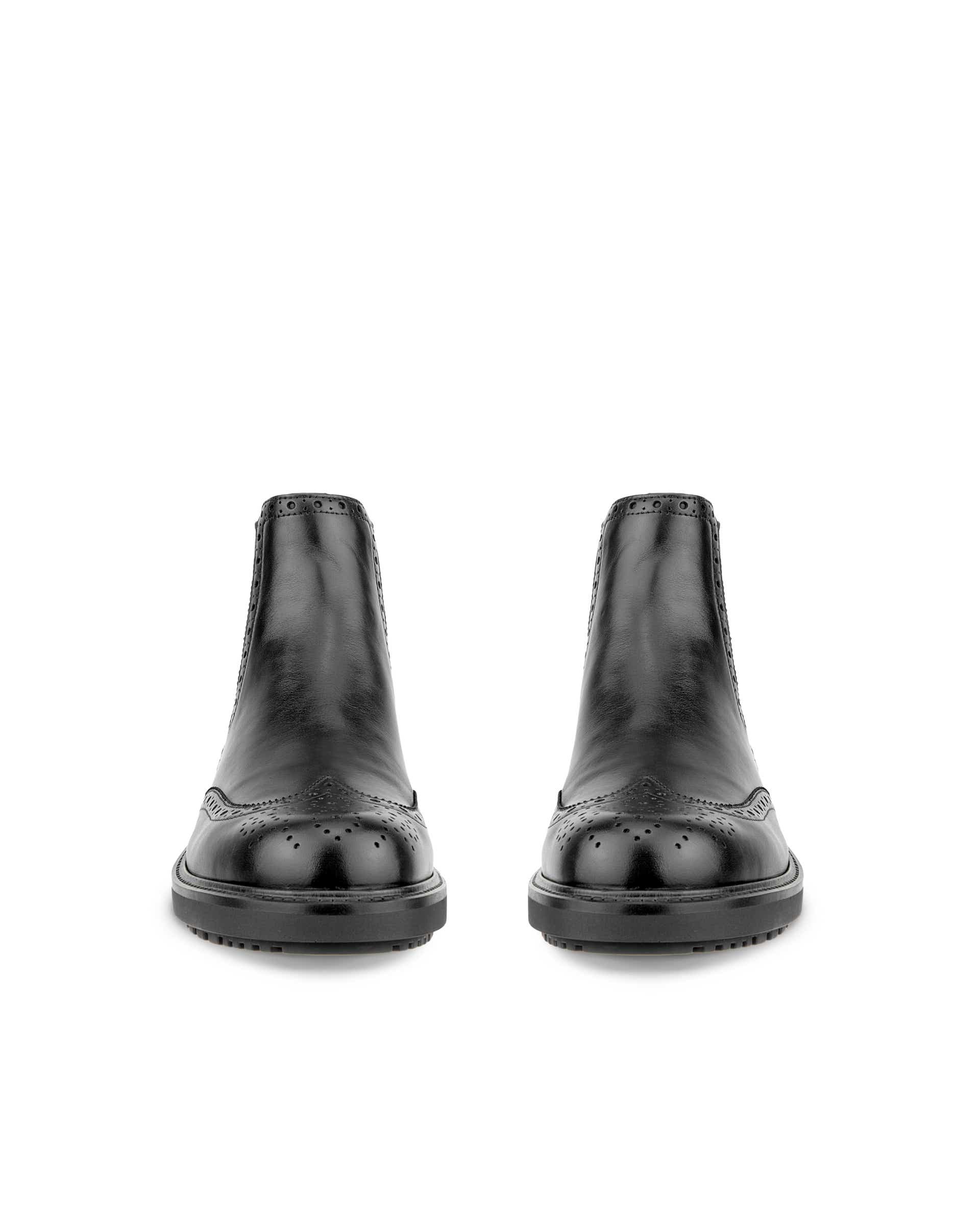 Men's ECCO® Metropole Oslo Leather Chelsea Boot - Black - Front pair