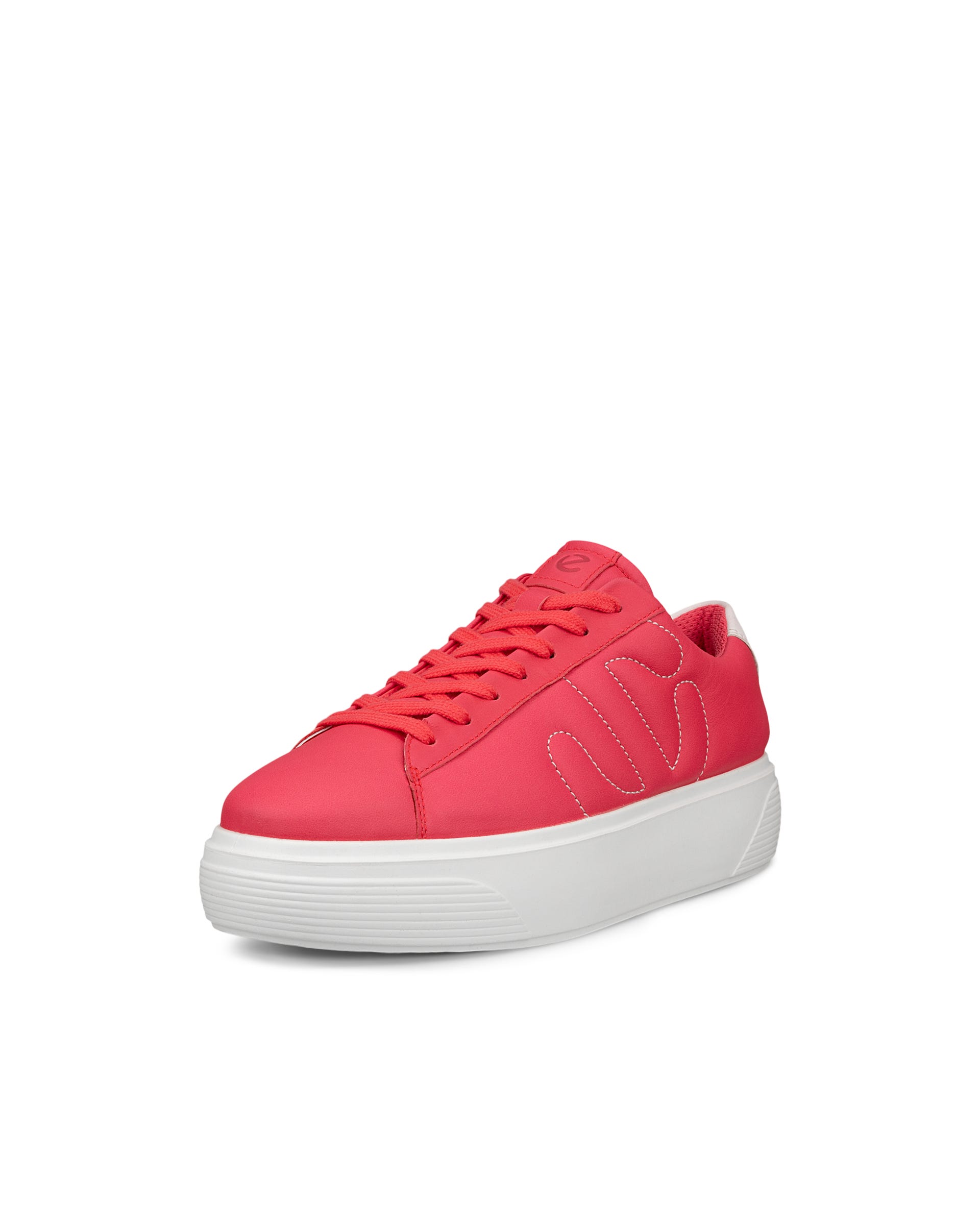 Women's ECCO® Street Platform Leather Sneaker - Pink - Main