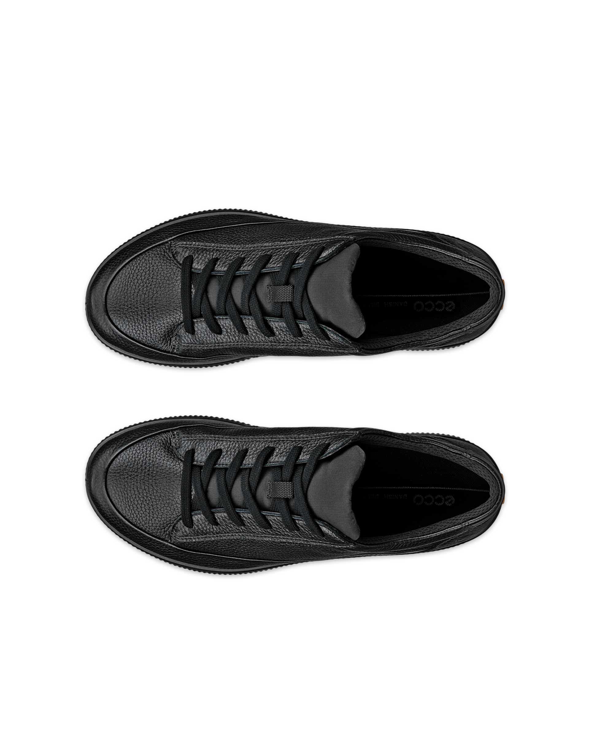 ECCO® SOFT ZERO heren nubuck sneaker - Zwart - Top left pair