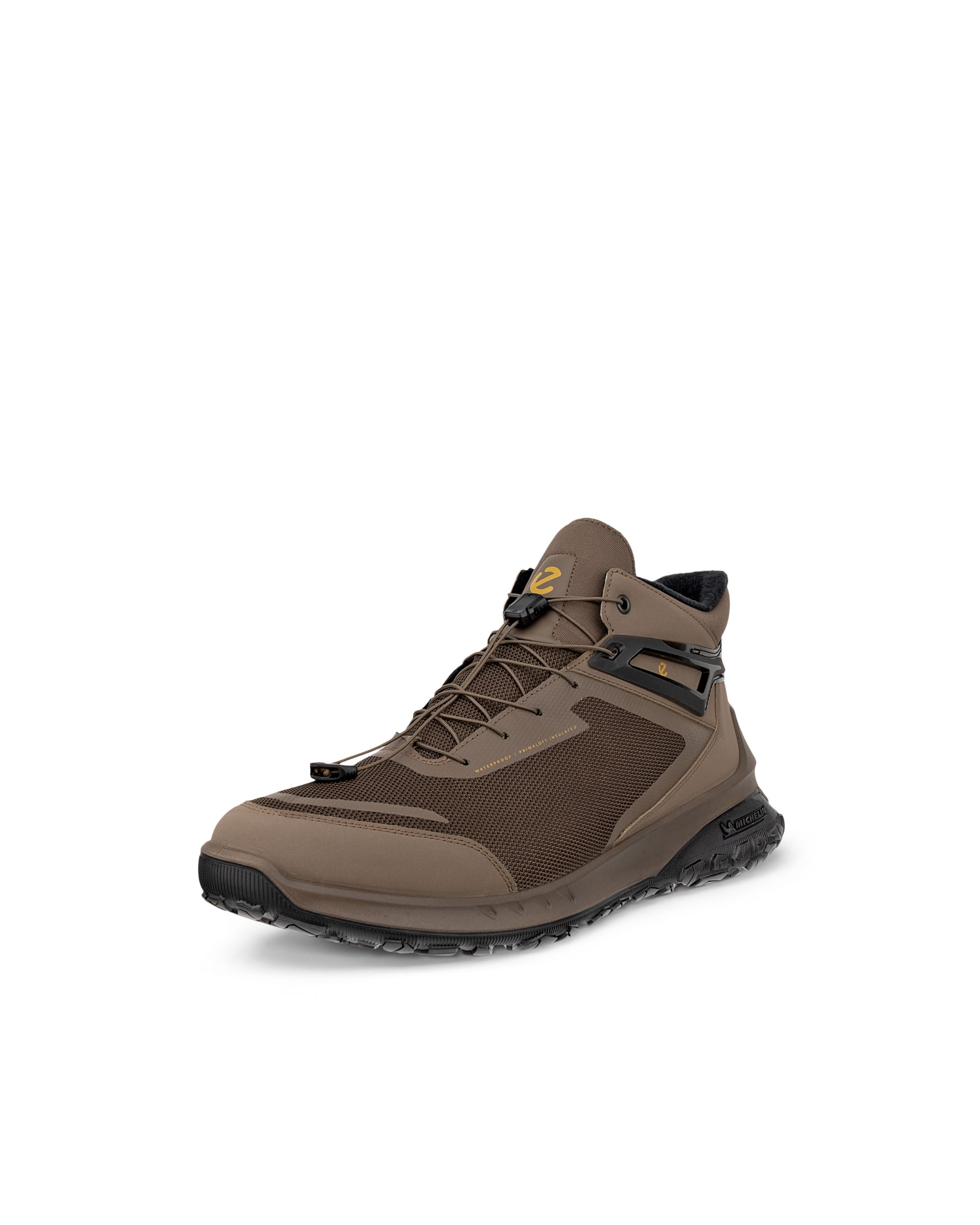 Moški vodoodporni srednje visoki pohodni gležnjarji ECCO® ULT-TRN - Rjava - Main