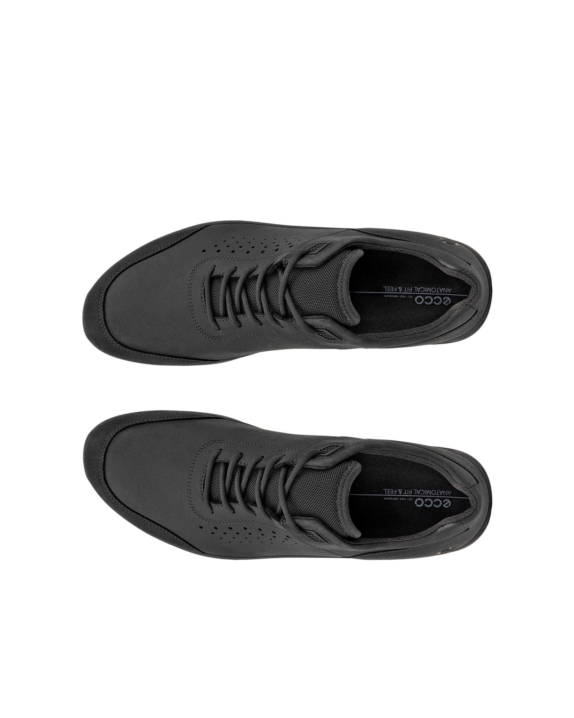 Men's ECCO® Exceed Nubuck Shoe - Black - Top left pair