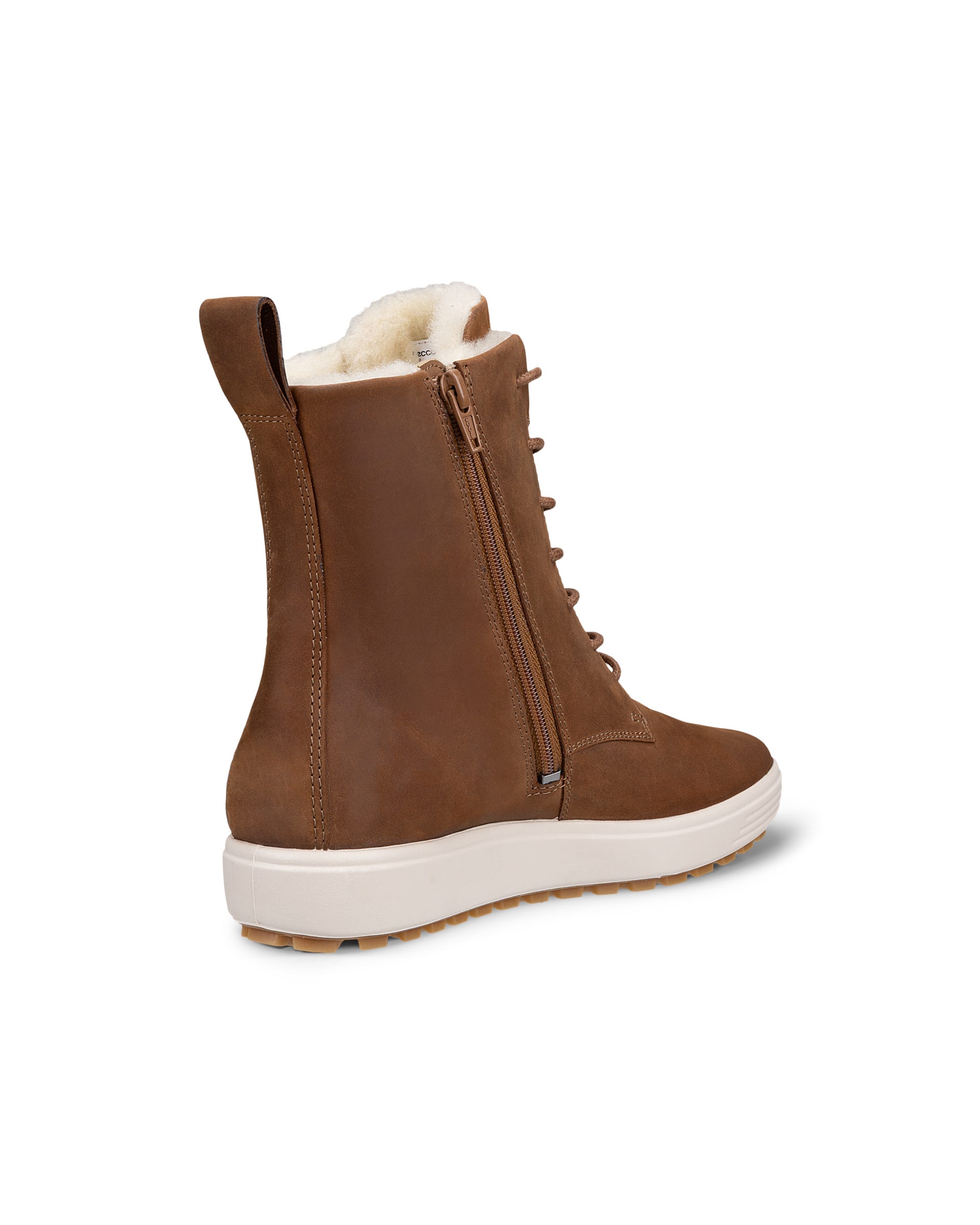 Women's ECCO® SOFT 7 TRED Nubuck Mid-Cut Boot - Brown - Outside