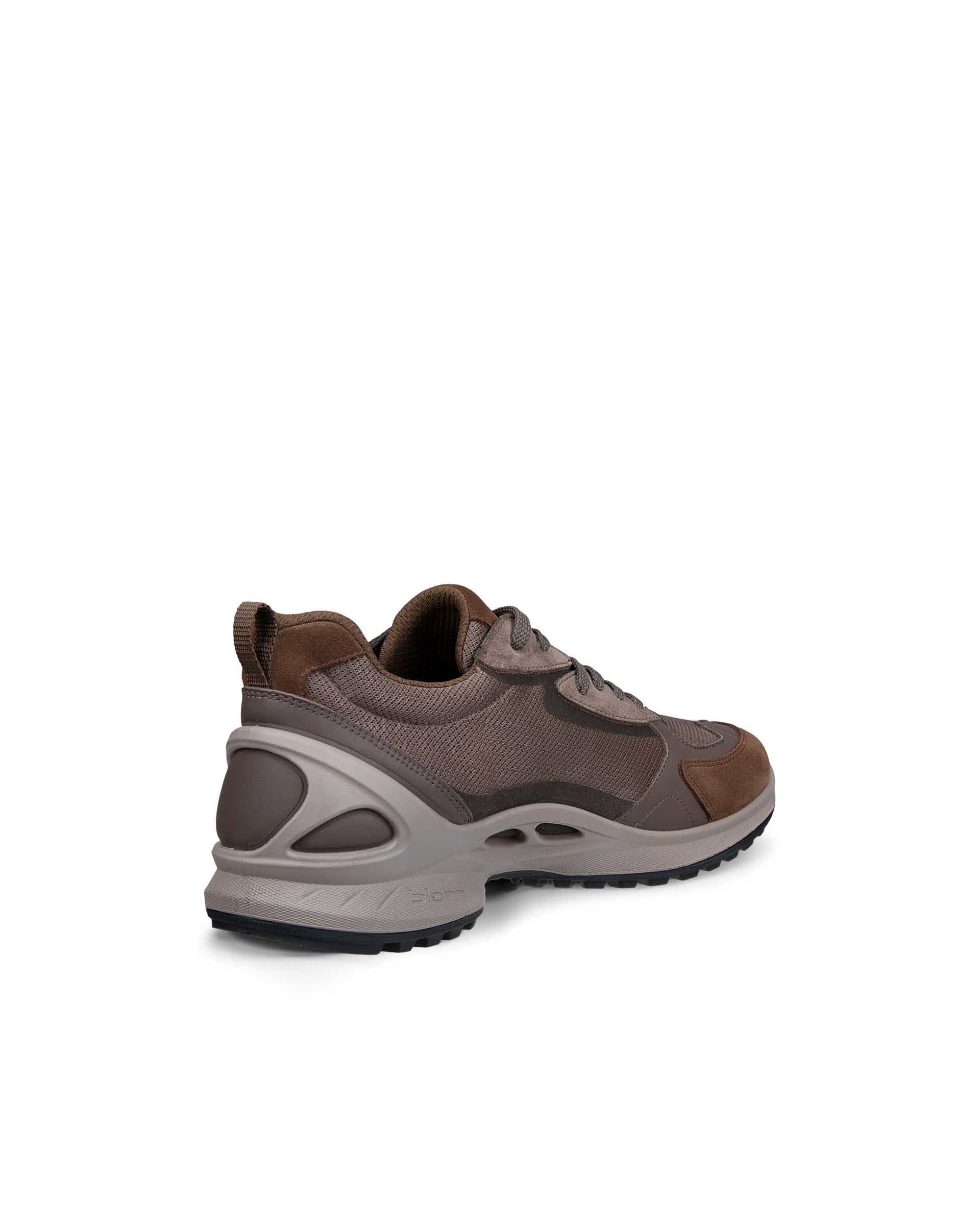Men's ECCO® BIOM ENERGI Leather & Textile Trainer - Brown - Back