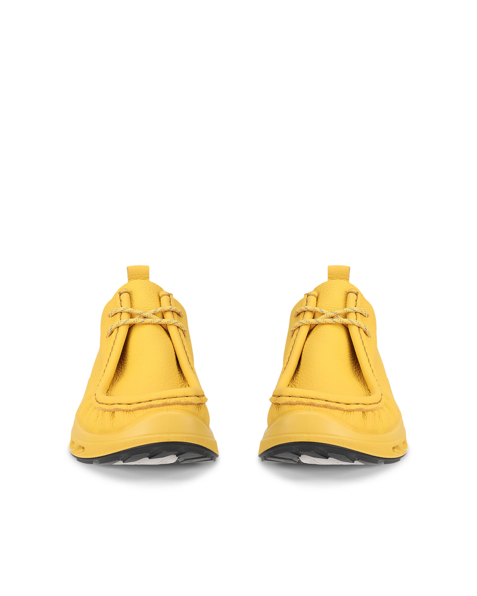 Damskie skórzane buty z ozdobnym szwem ECCO® BIOM 720 - Żółty - Outside