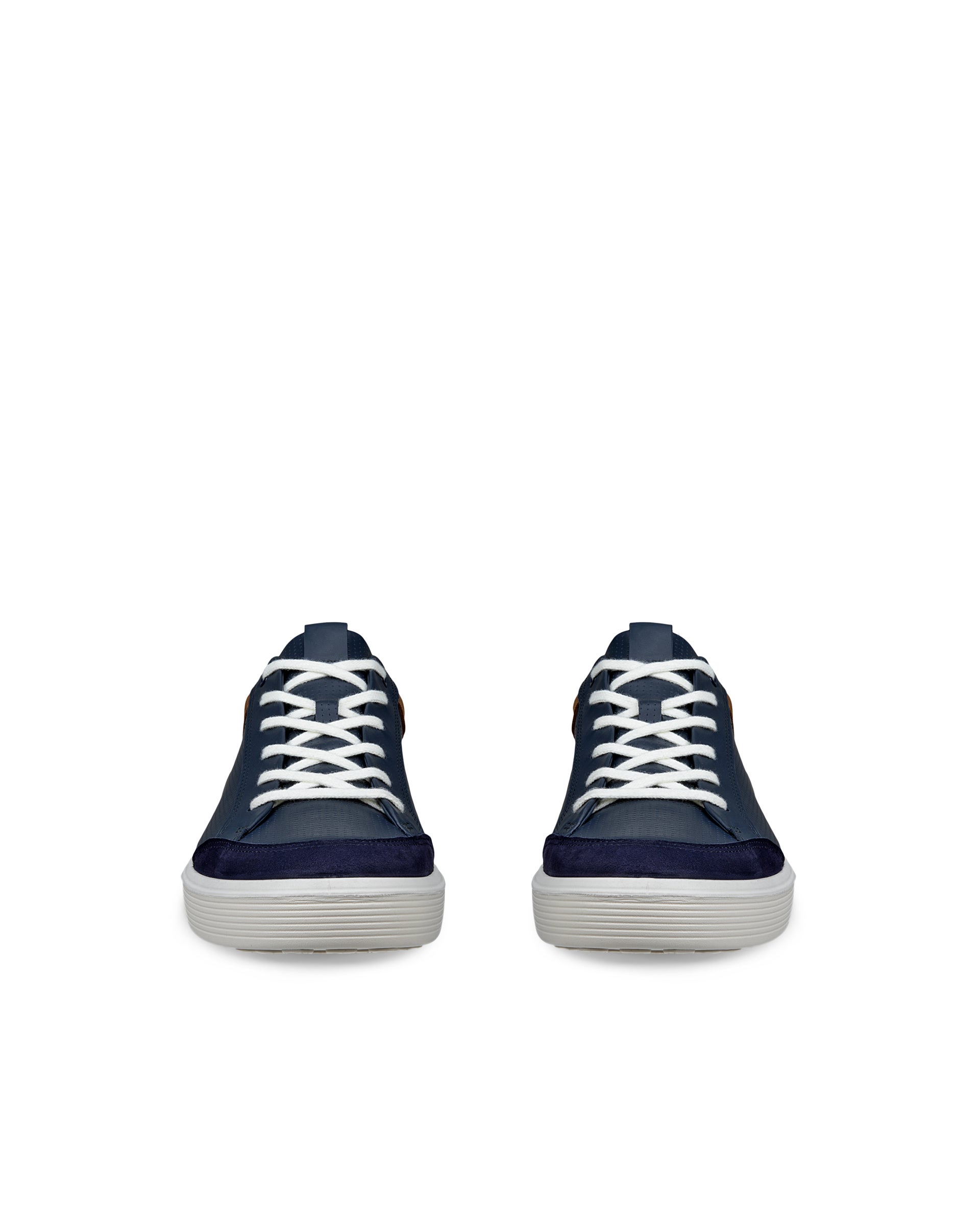 Men's ECCO® Soft 60 Leather Sneaker - Blue - Front pair
