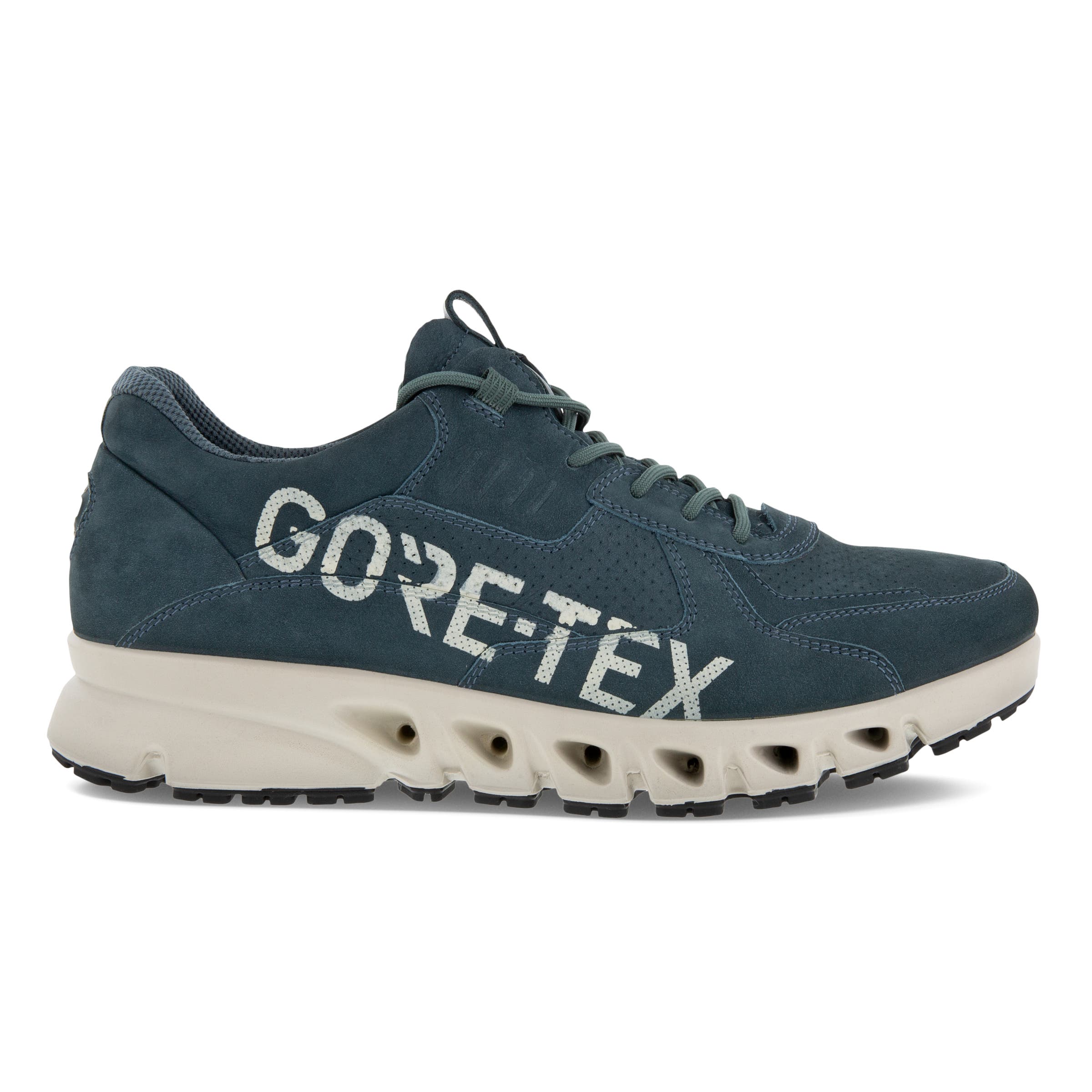 Men's ECCO® Multi-Vent Nubuck Gore-Tex Outdoor Sneaker - Blue - Outside