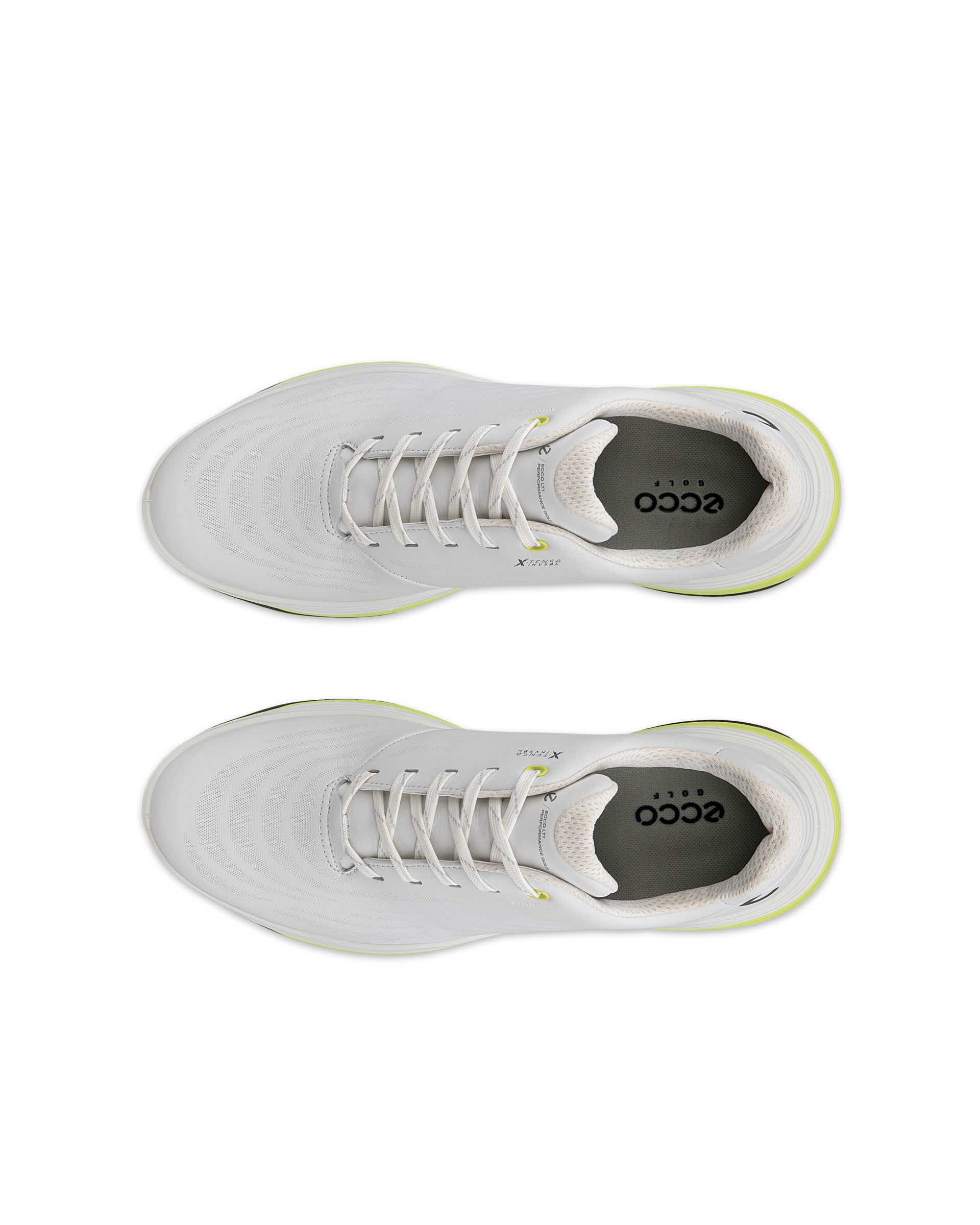 Men's ECCO® Golf LT1 Leather Waterproof Golf Shoe - White - Top left pair