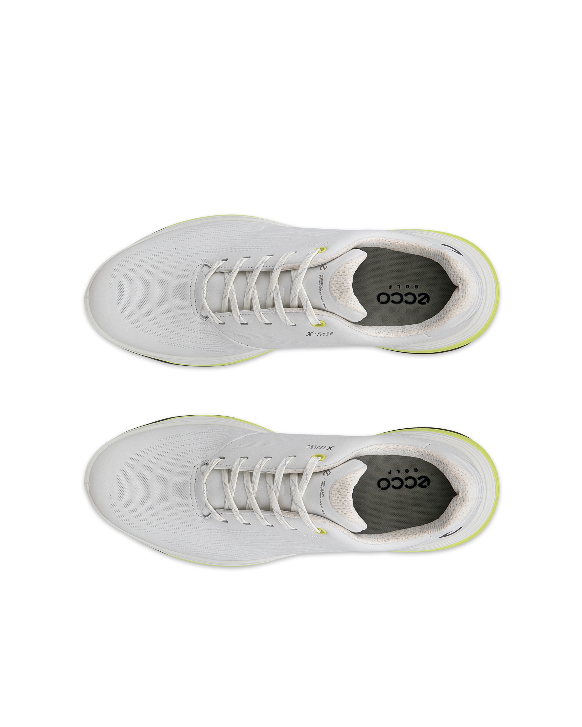 Men's ECCO® Golf LT1 Leather Waterproof Golf Shoe - White - Top left pair