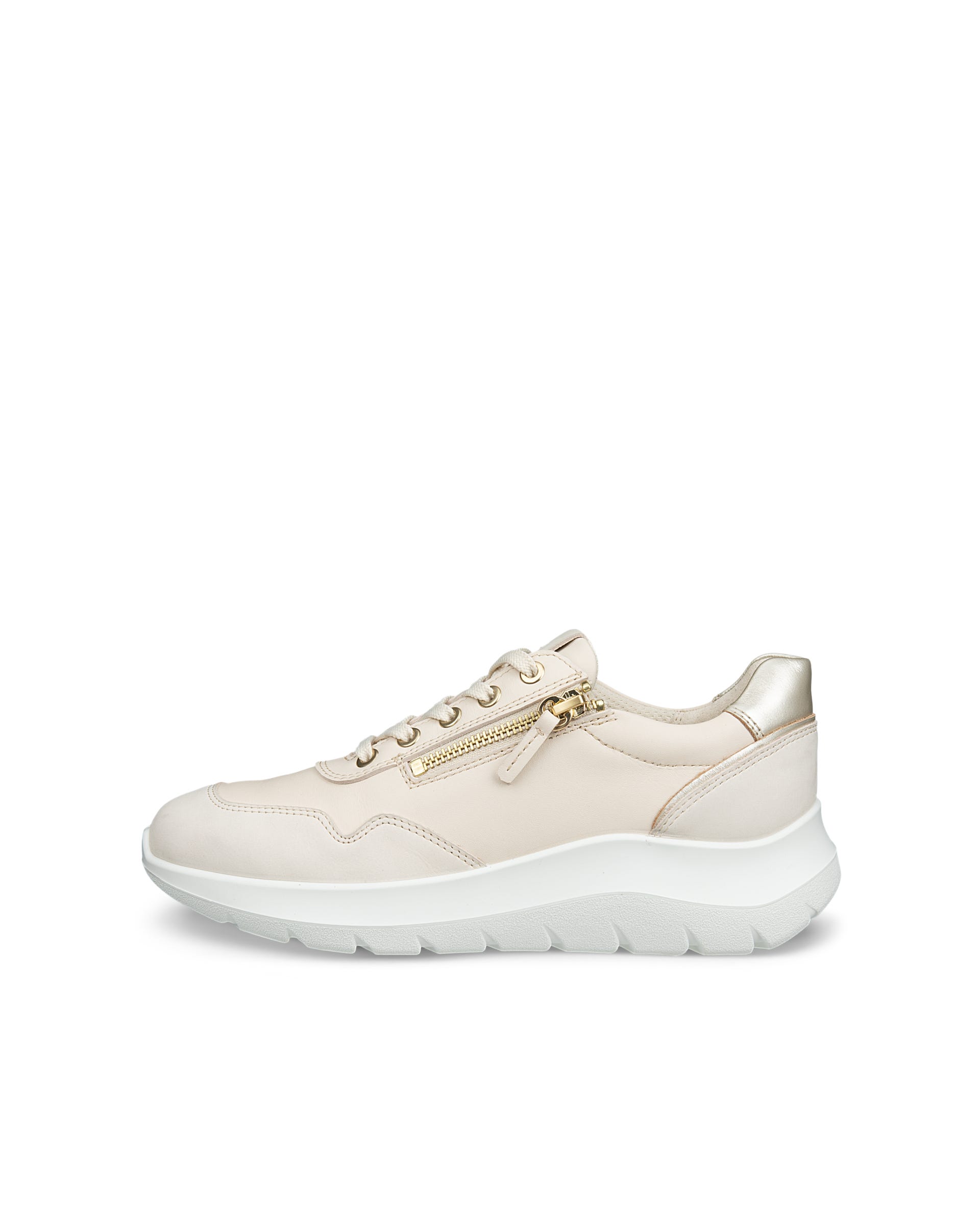 Women's ECCO® VALERIE Nubuck Trainer - Beige - Outside