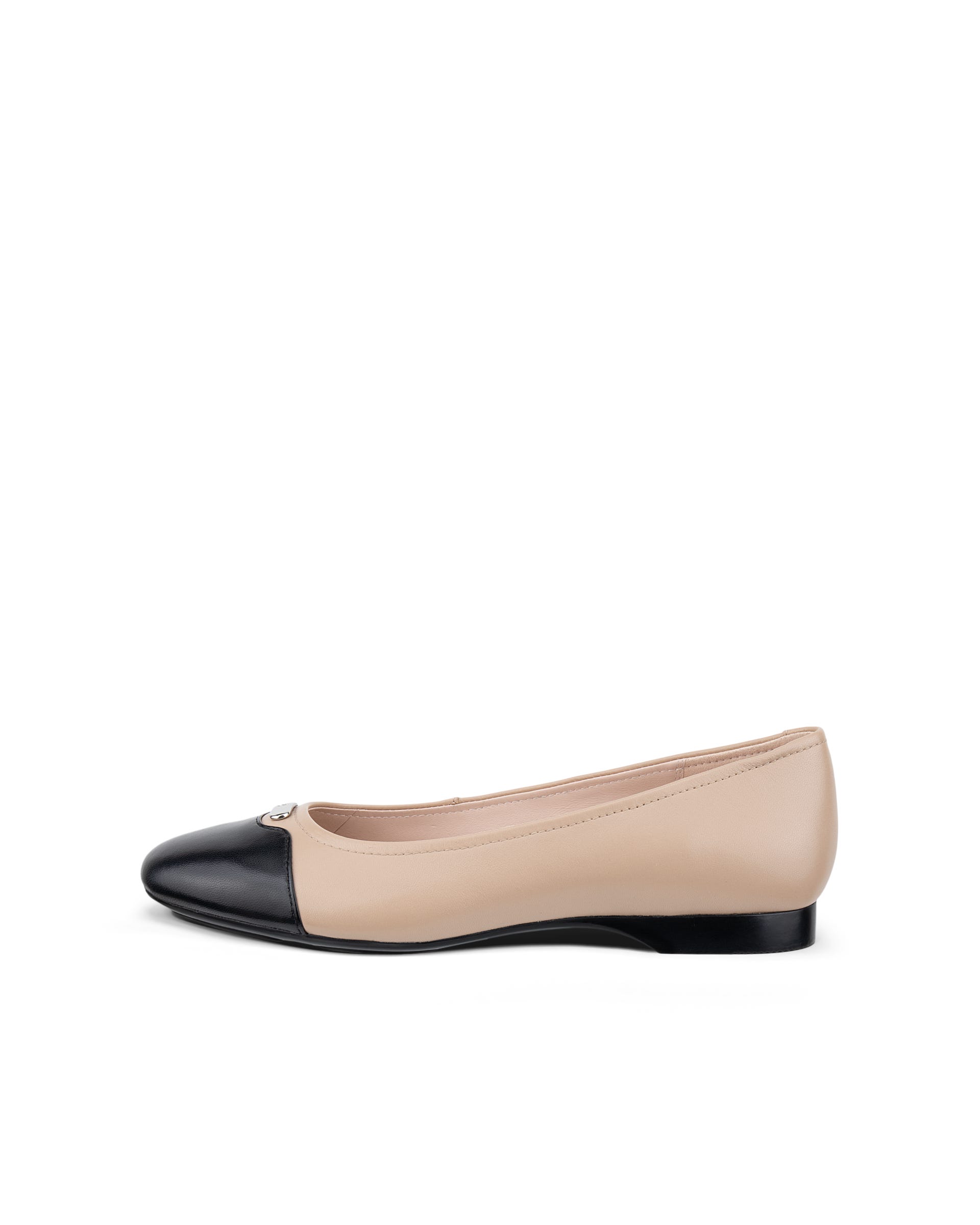 ECCO® ELEVATE 15 ballerines en cuir pour femme - Beige - Outside