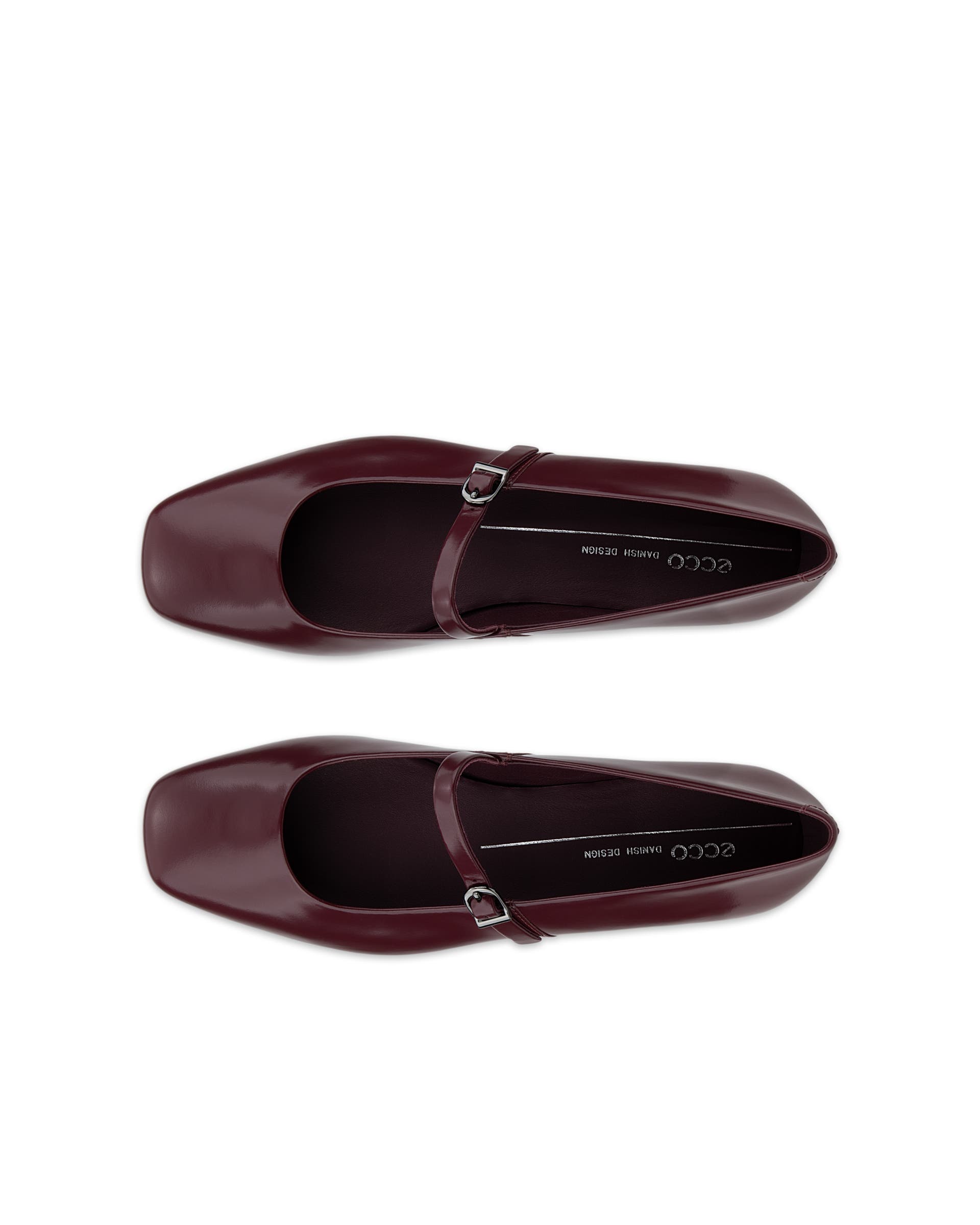 Women's ECCO® Margot Leather Mary Jane Shoe - Red - Top left pair