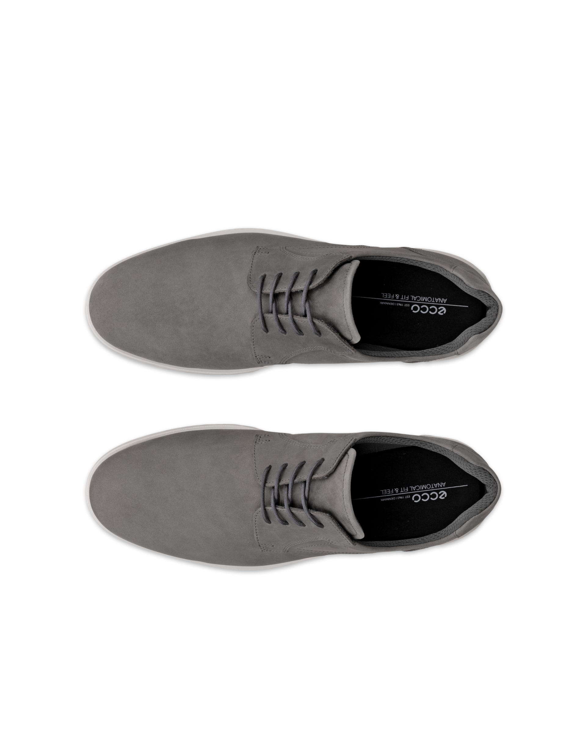 ECCO® S LITE HYBRID férfi nubukbőr derby cipő - Szürke - Top left pair