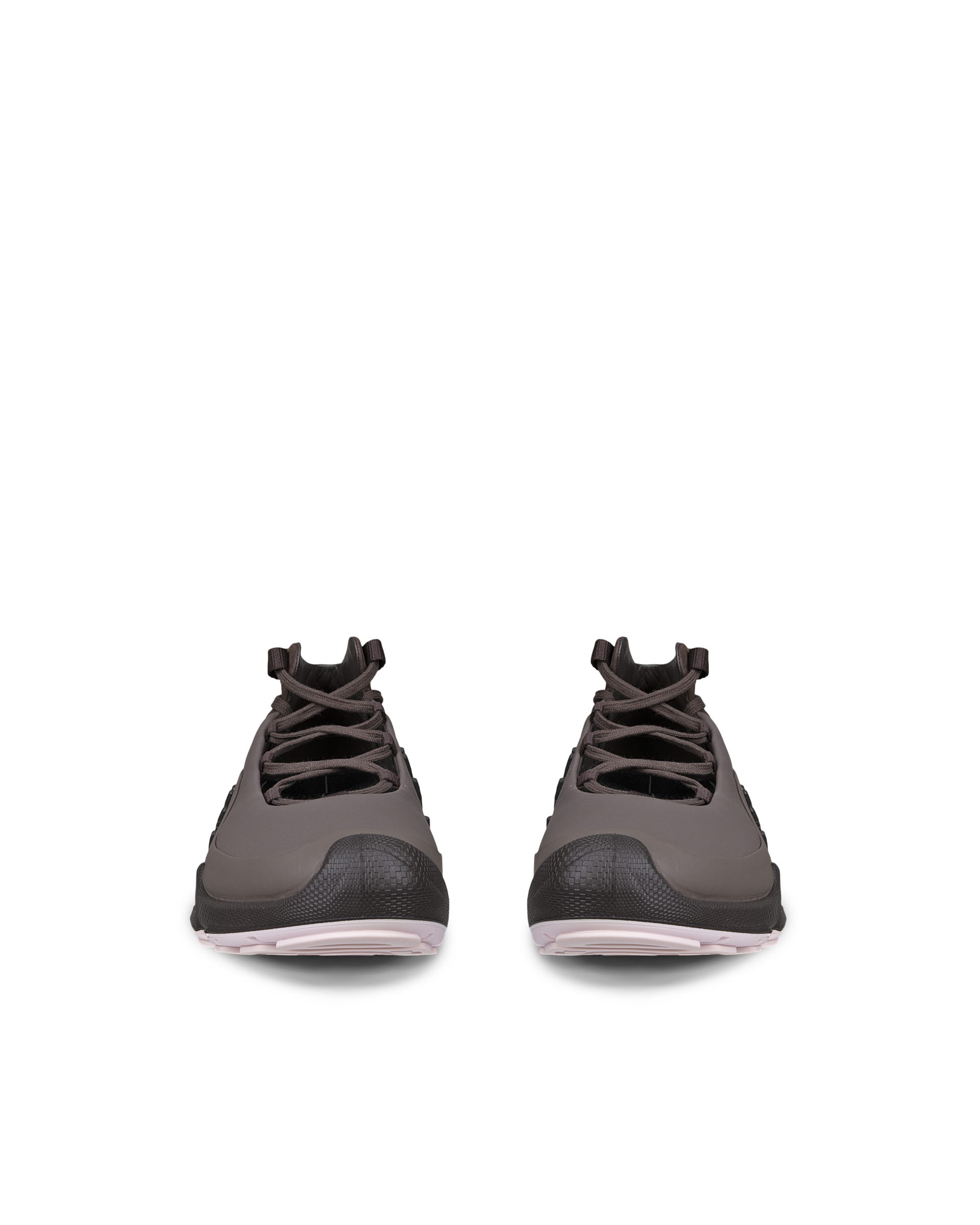 Women's ECCO® BIOM AEX Leather Slip-On Trainer - Brown - Front pair