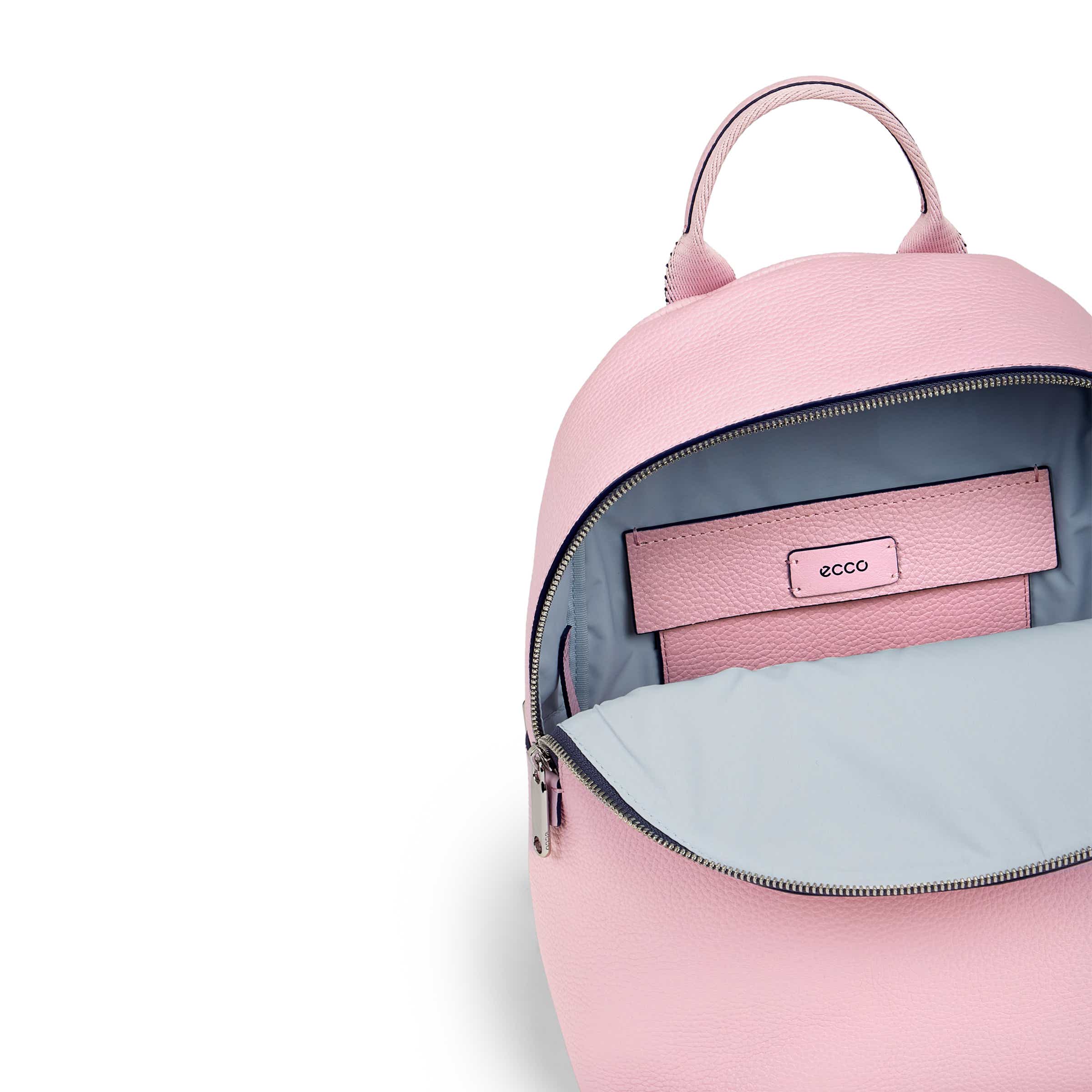ECCO® Round Pack Small Leather Small Backpack - Pink - Inside