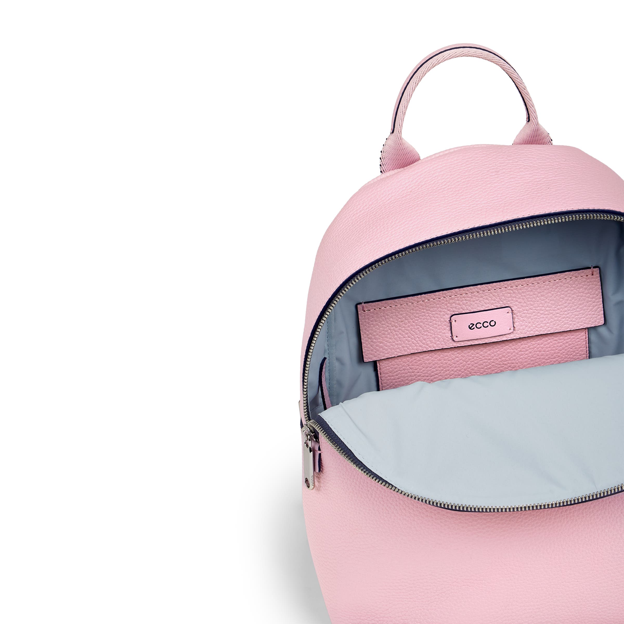 ECCO® Round Pack Small Leather Small Backpack - Pink - Inside