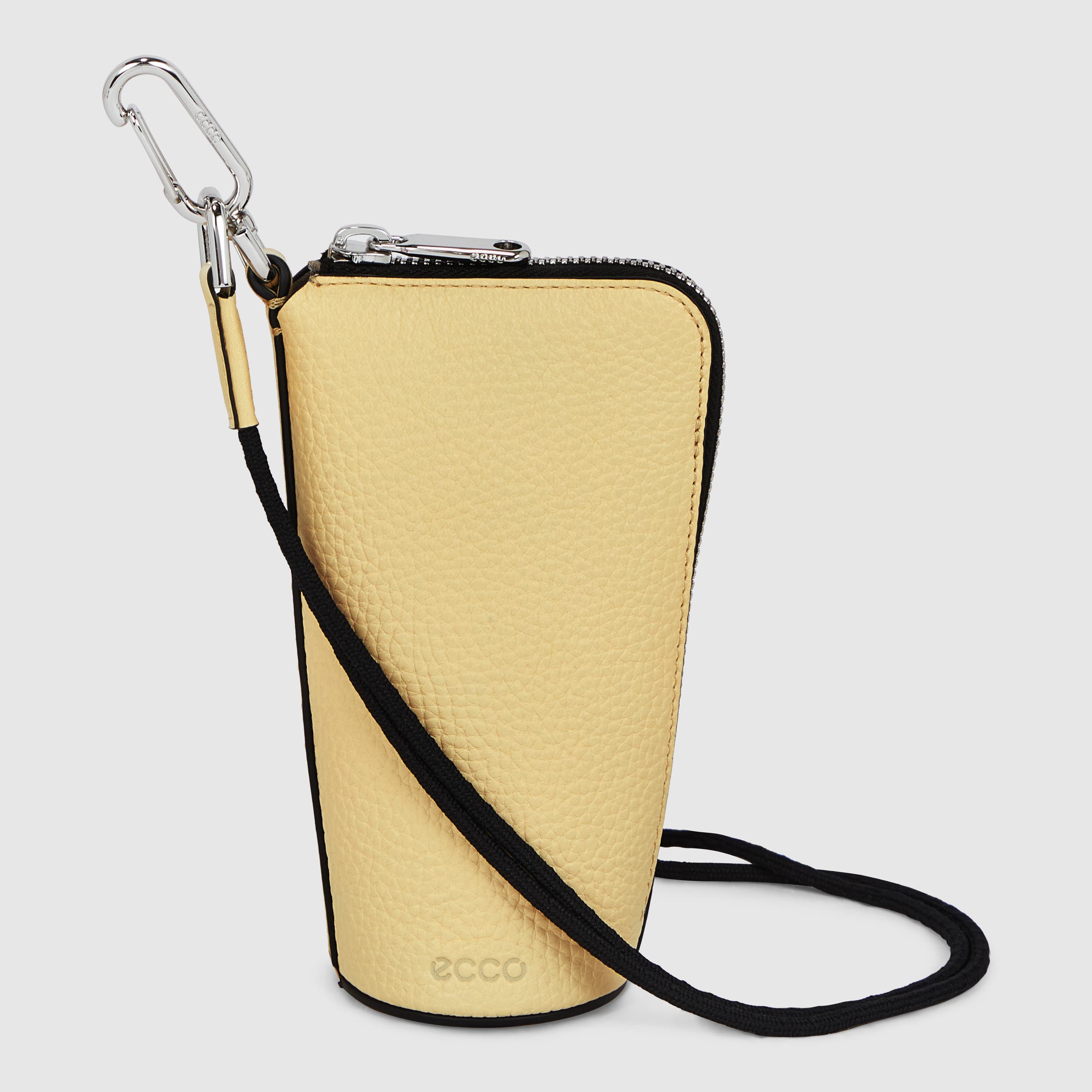 ECCO® Textureblock Leather Pouch Bag - Yellow - Main