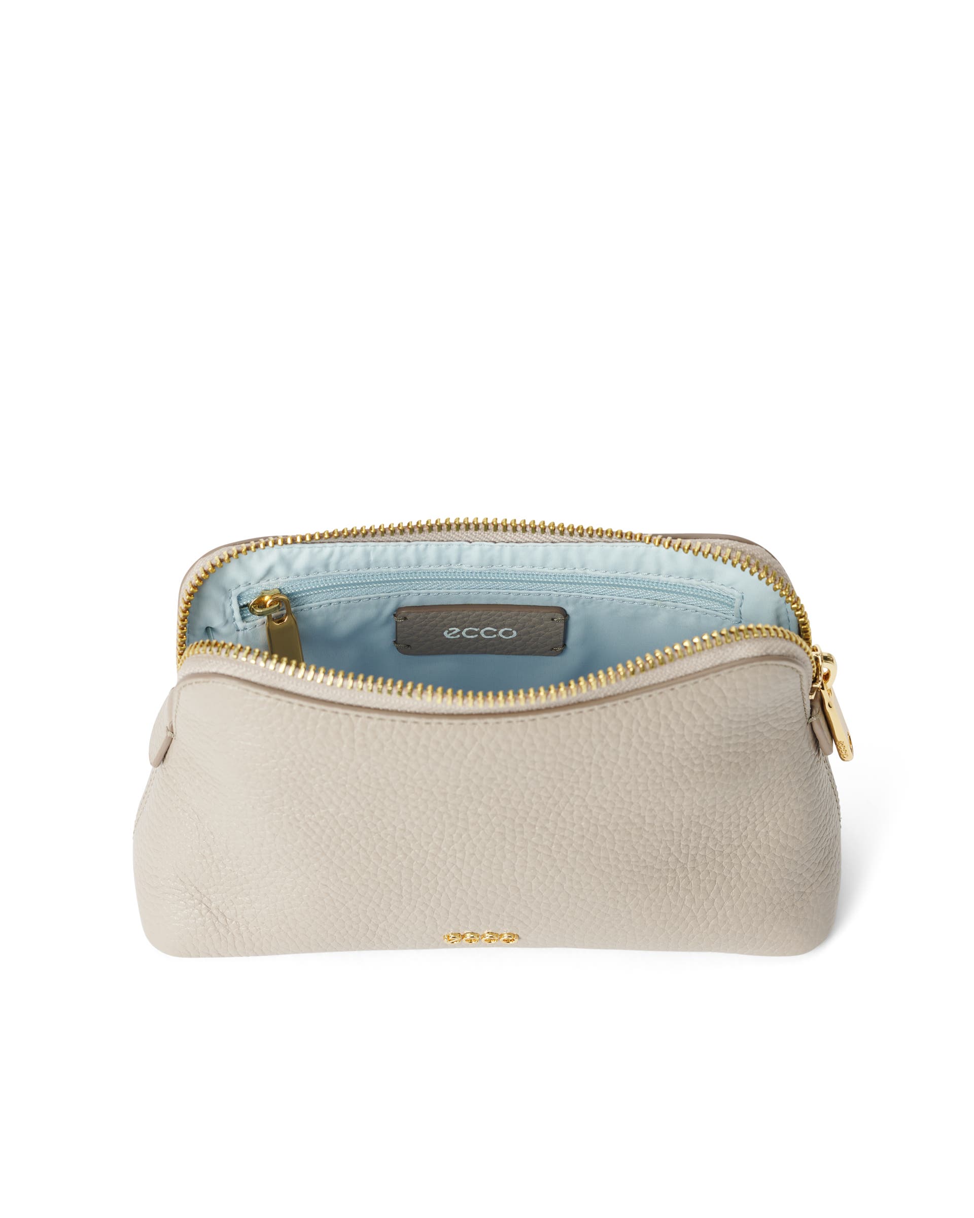 ECCO® Leather Cosmetic Pouch - Beige - Inside