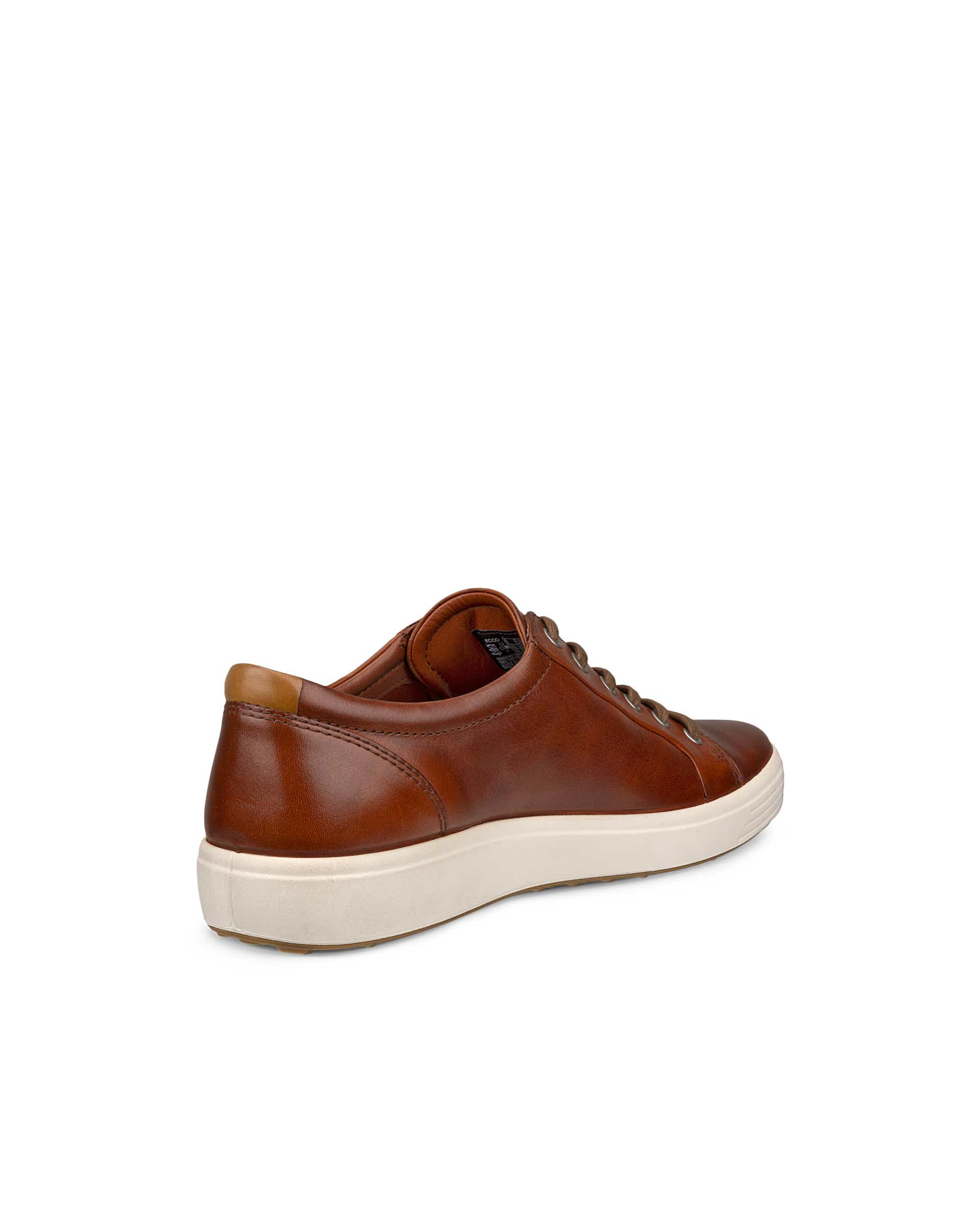 Pánské kožené tenisky ECCO® Soft 7 - Hnědá - Back