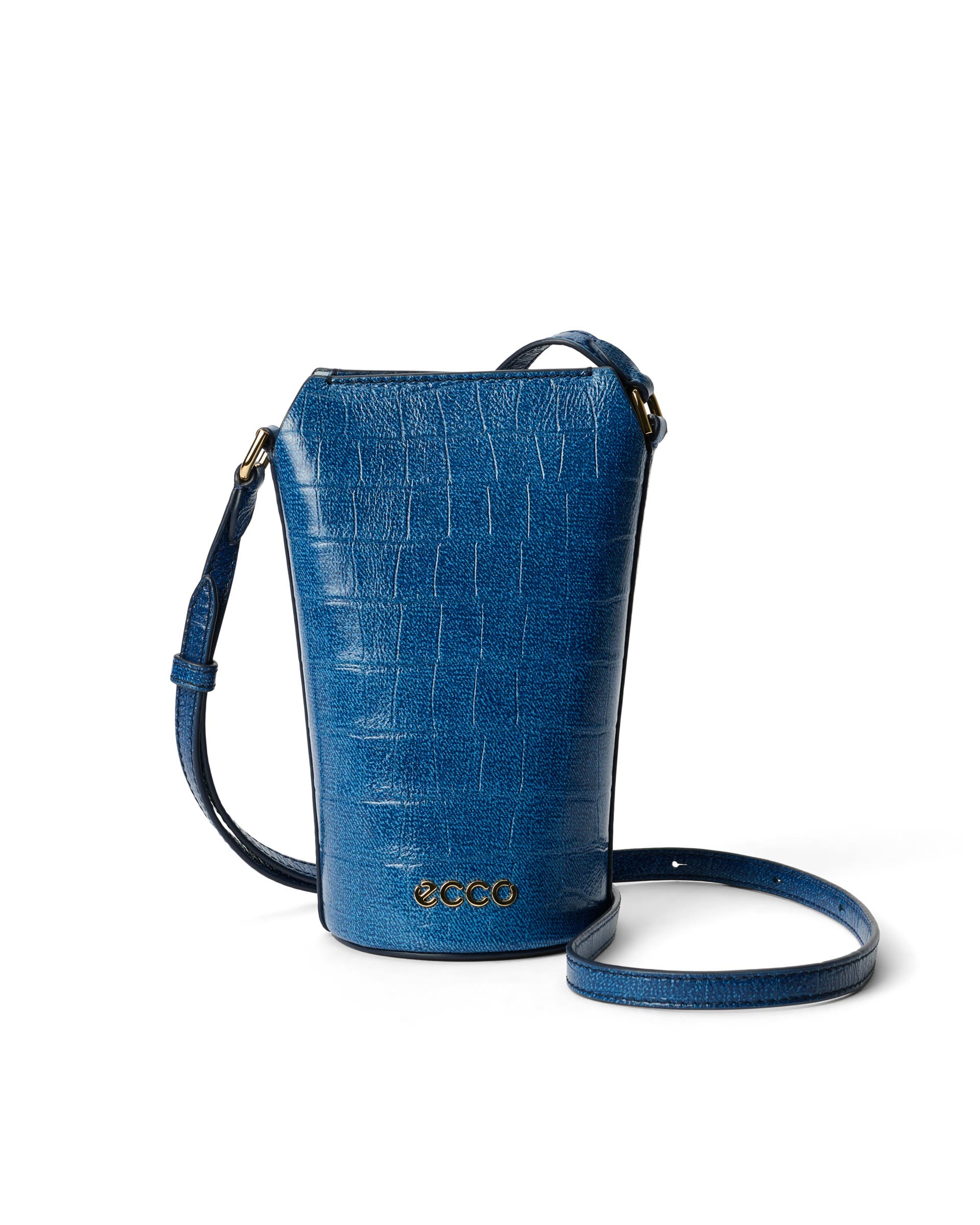 ECCO® Pot Leather Crossbody Bag - Blue - Main