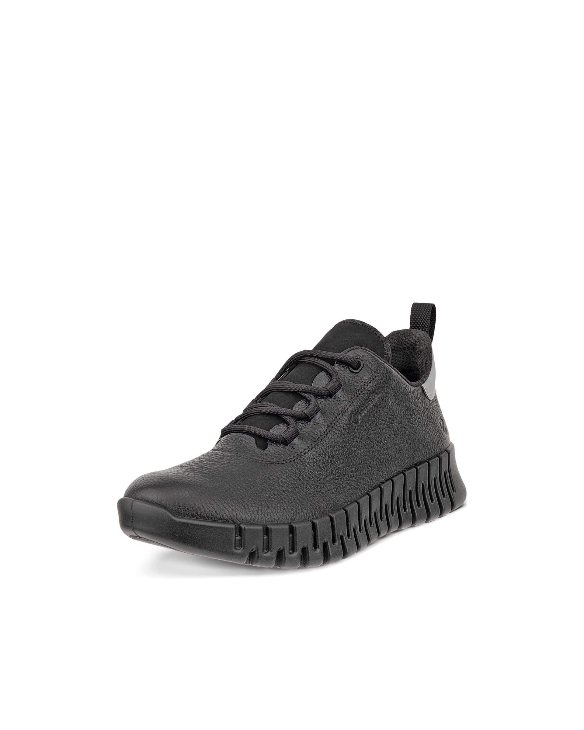 Women's ECCO® Gruuv Leather Gore-Tex Trainer - Black - Main