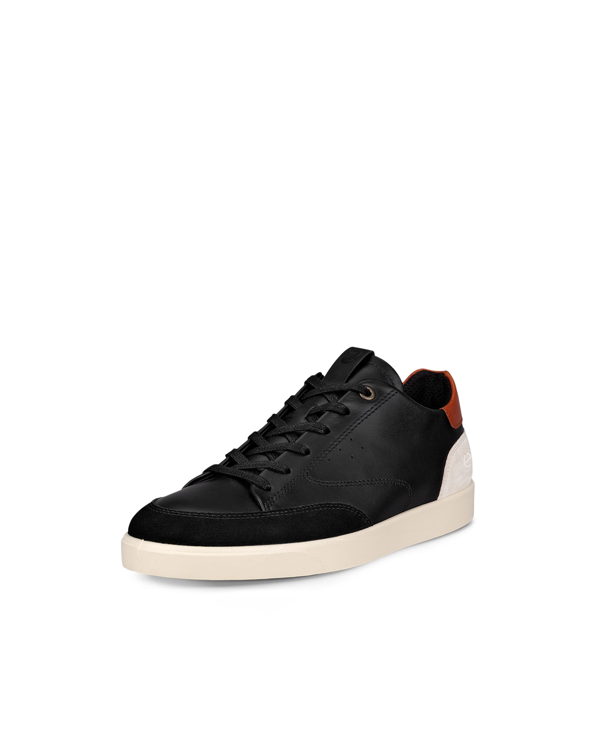 Women's ECCO® Street Lite Leather Sneaker - Black - Main