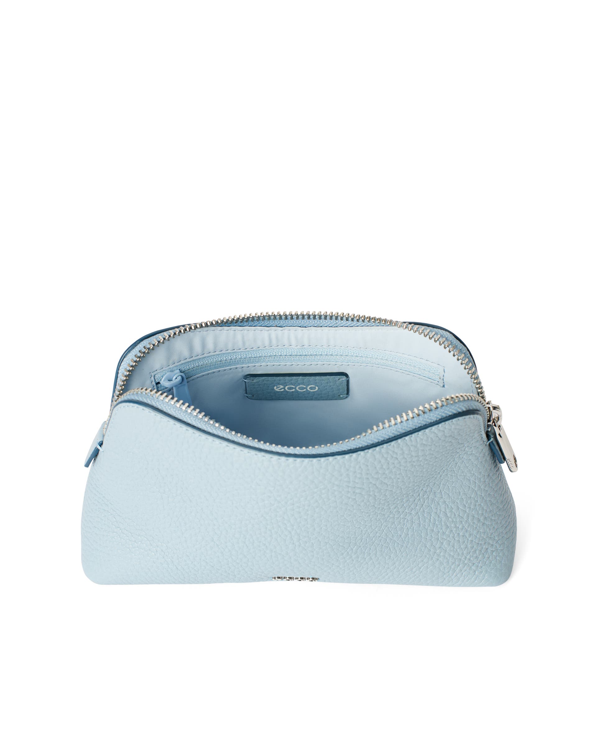 ECCO Cosmetic Pouch レザーコスメティックポーチ - ブルー - Inside