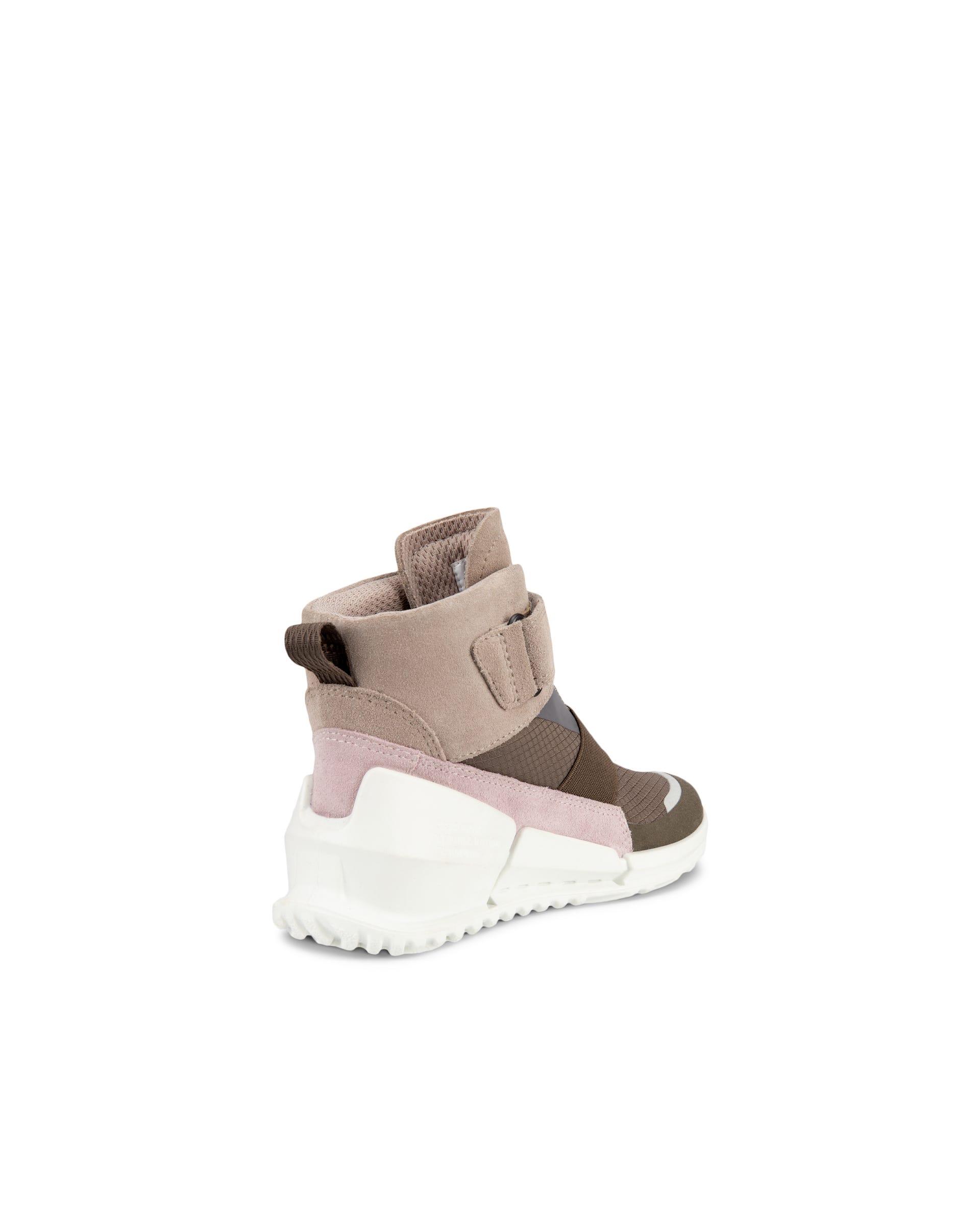 ECCO® Biom K1 Kinder High-Top-Sneaker aus Veloursleder mit Gore-Tex - Grau - Outside