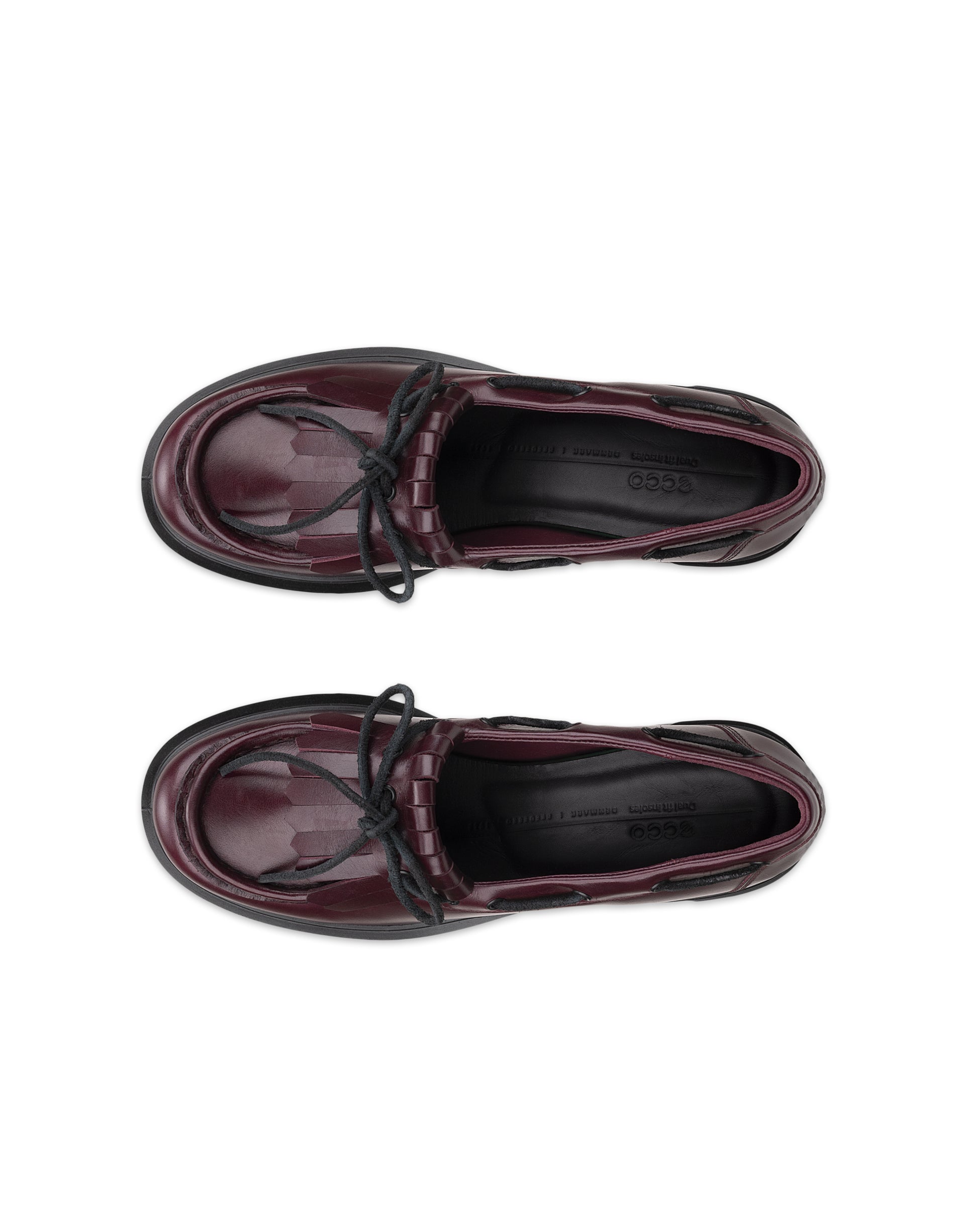 Femme ECCO® Metropole Seoul 45 Heeled Loafer - Rouge - Top left pair