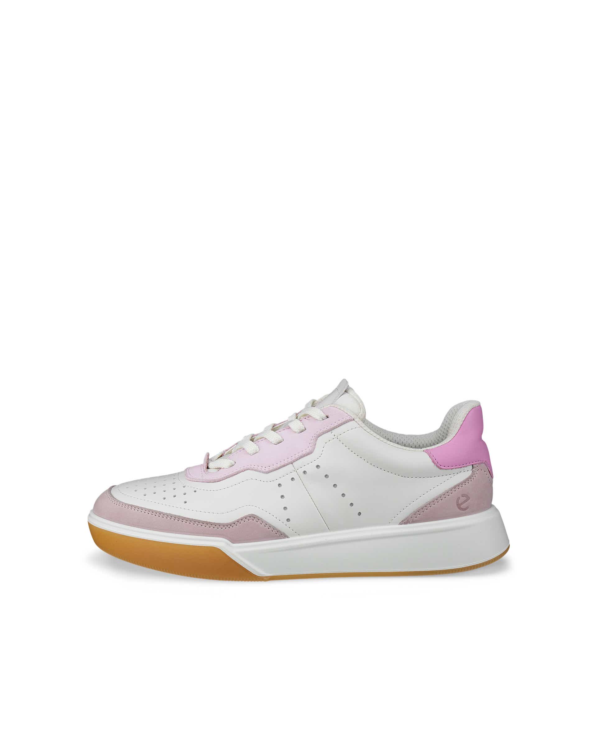 ECCO® STREET COURT baskets en cuir pour femme - Blanc - Outside