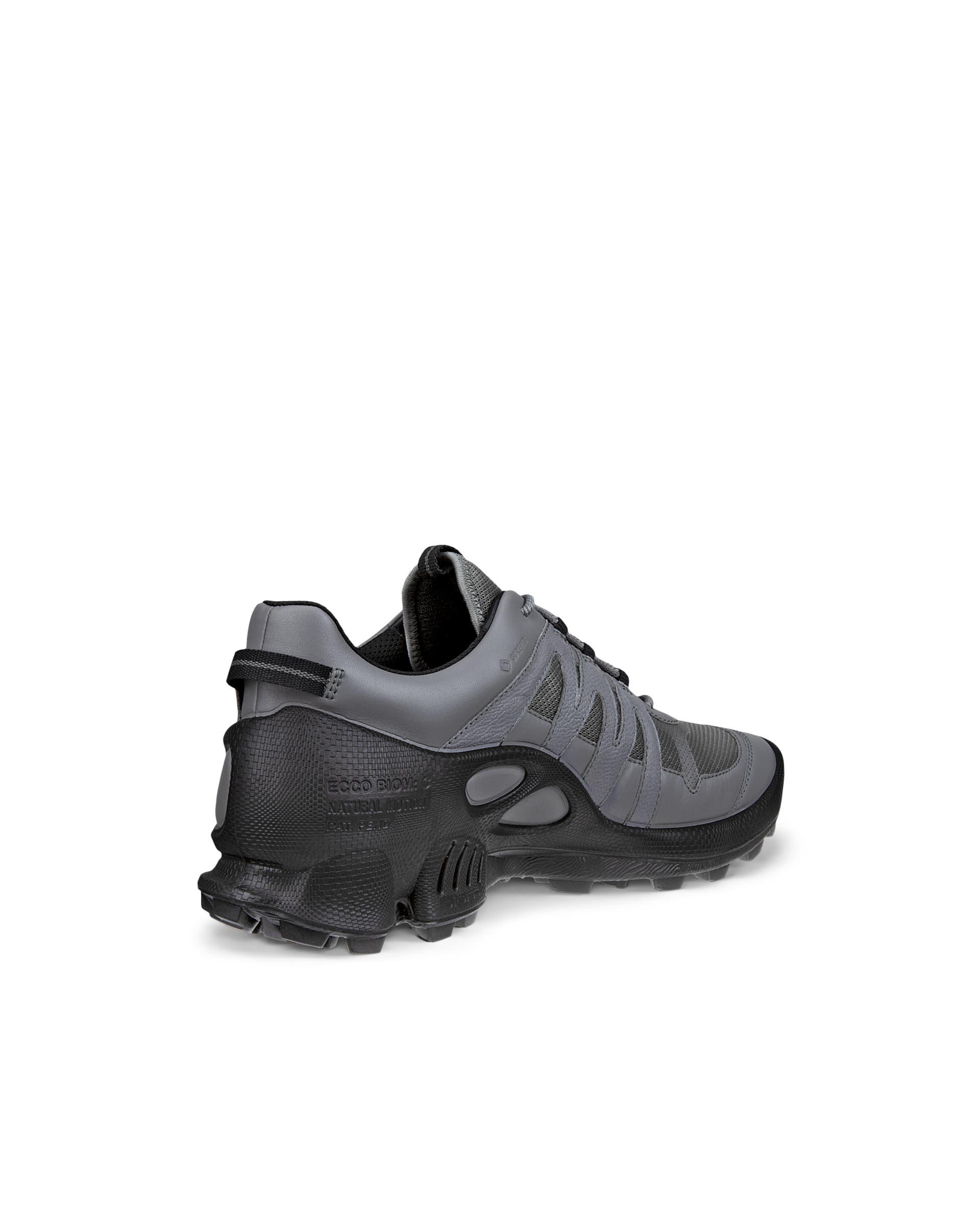 Men's ECCO® BIOM C-Trail Leather Gore-Tex Outdoor Sneaker - Grey - Back