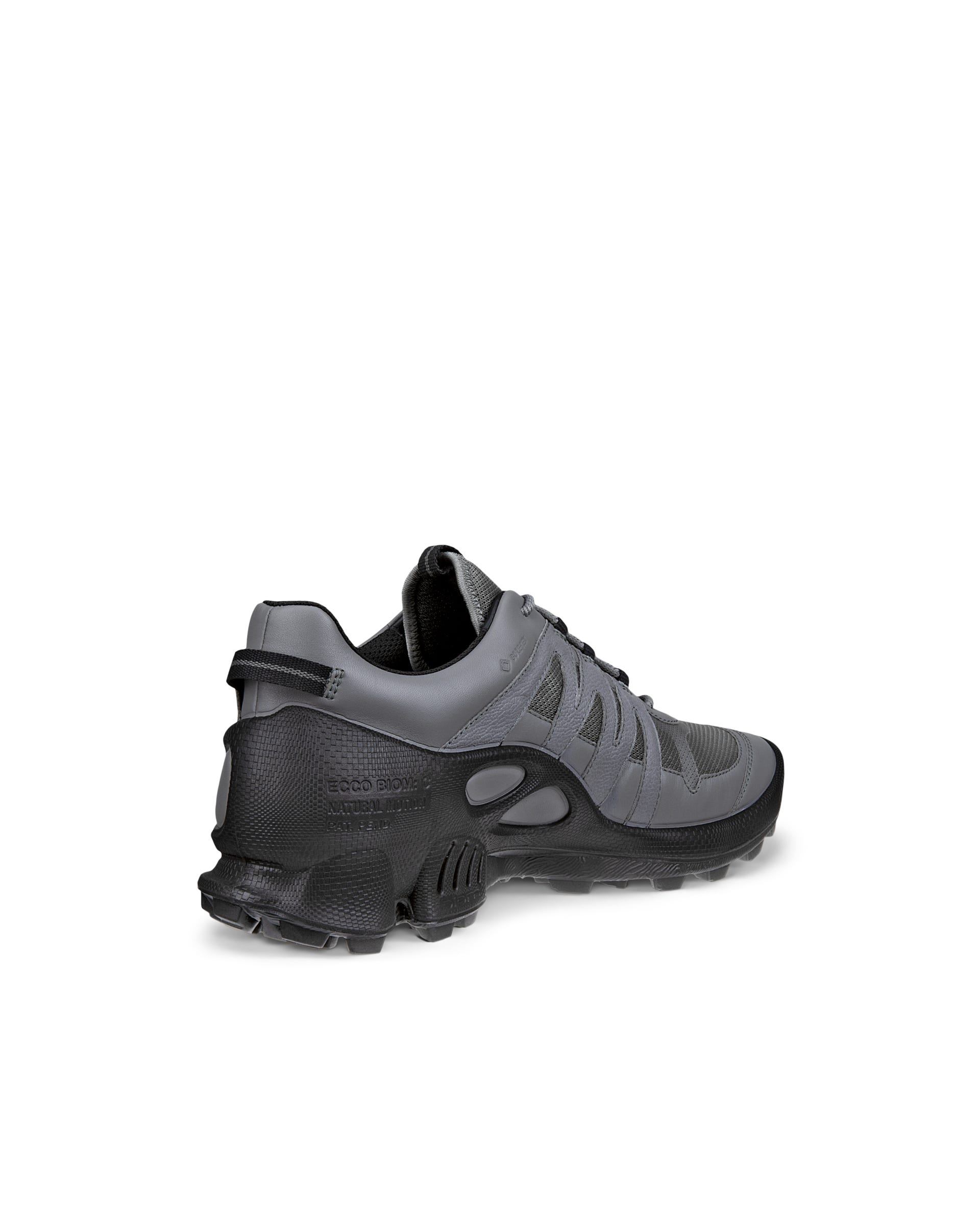 Men's ECCO® BIOM C-Trail Leather Gore-Tex Outdoor Sneaker - Grey - Back